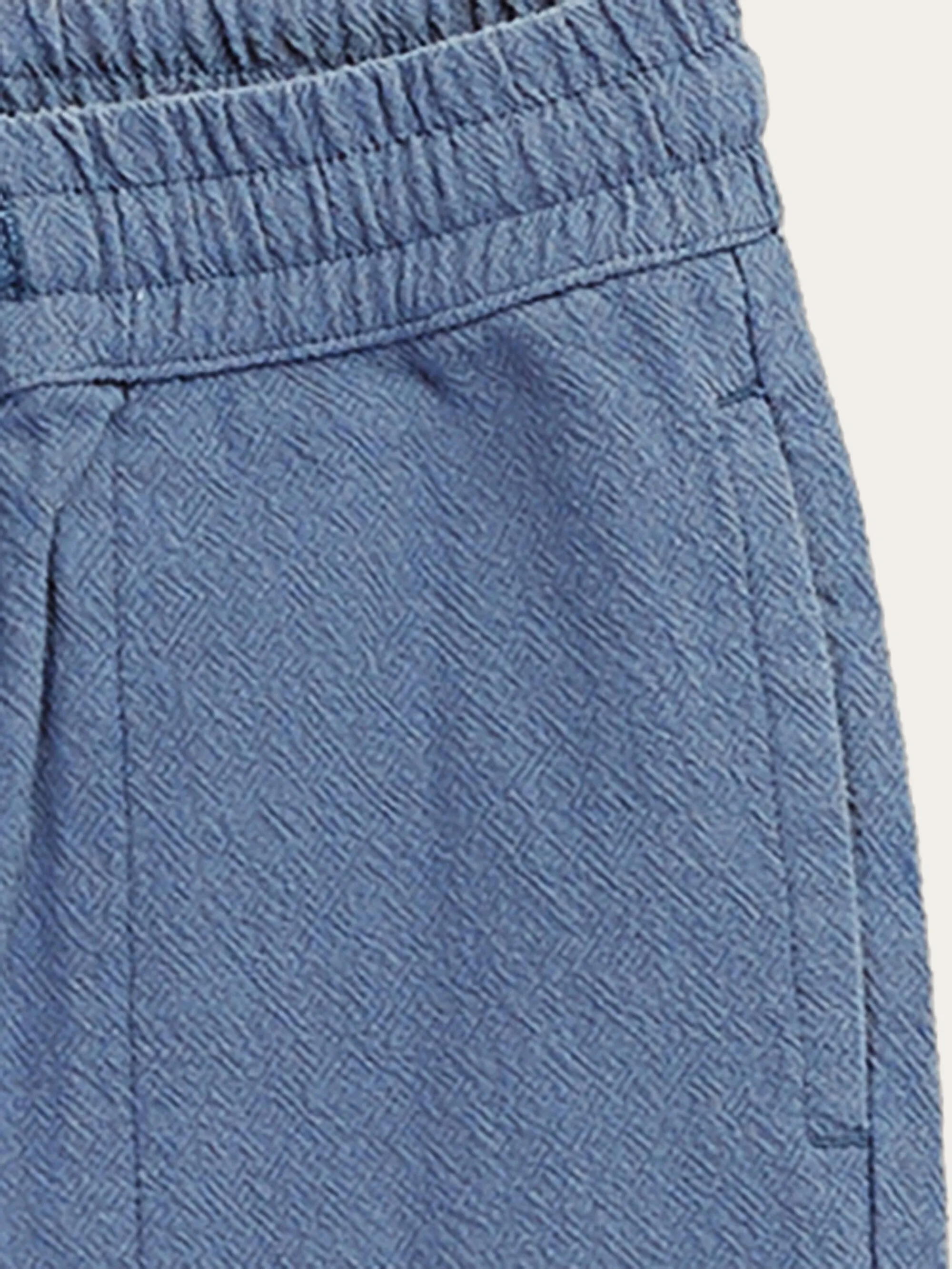 Loose crushed cotton pants - GOTS/Vegan - Moonlight Blue Knowledge Cotton