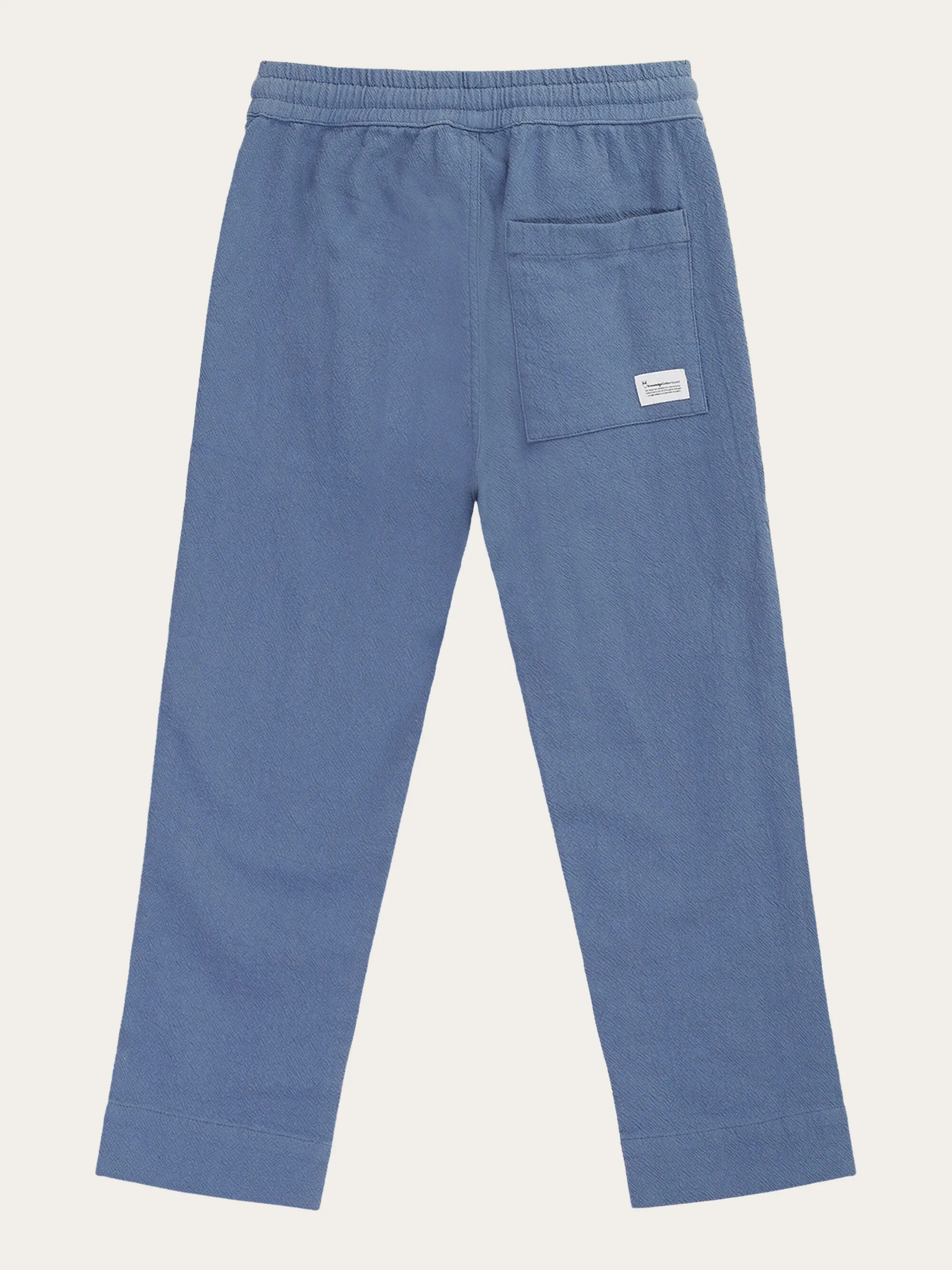 Loose crushed cotton pants - GOTS/Vegan - Moonlight Blue Knowledge Cotton