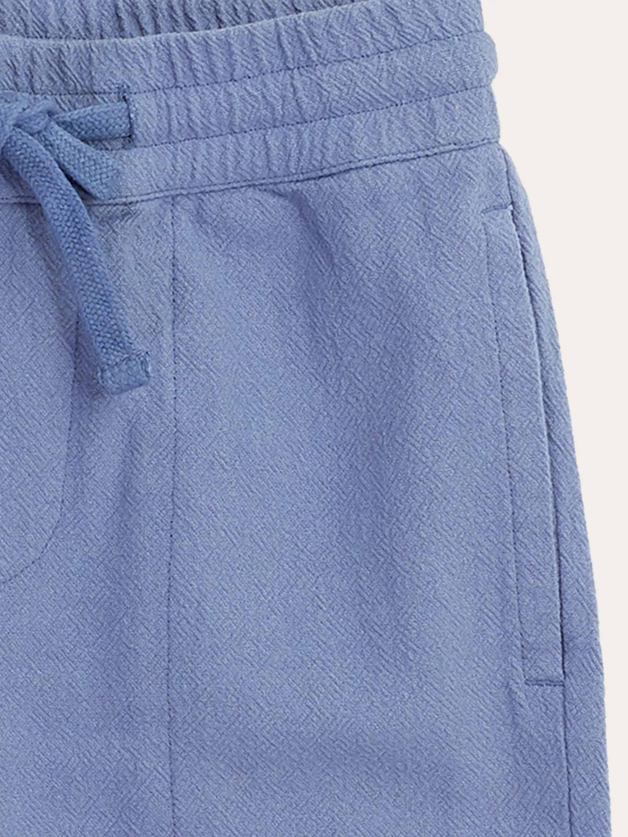 Loose crushed cotton shorts - GOTS/Vegan - Moonlight Blue Knowledge Cotton