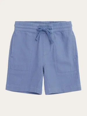 Loose crushed cotton shorts - GOTS/Vegan - Moonlight Blue Knowledge Cotton