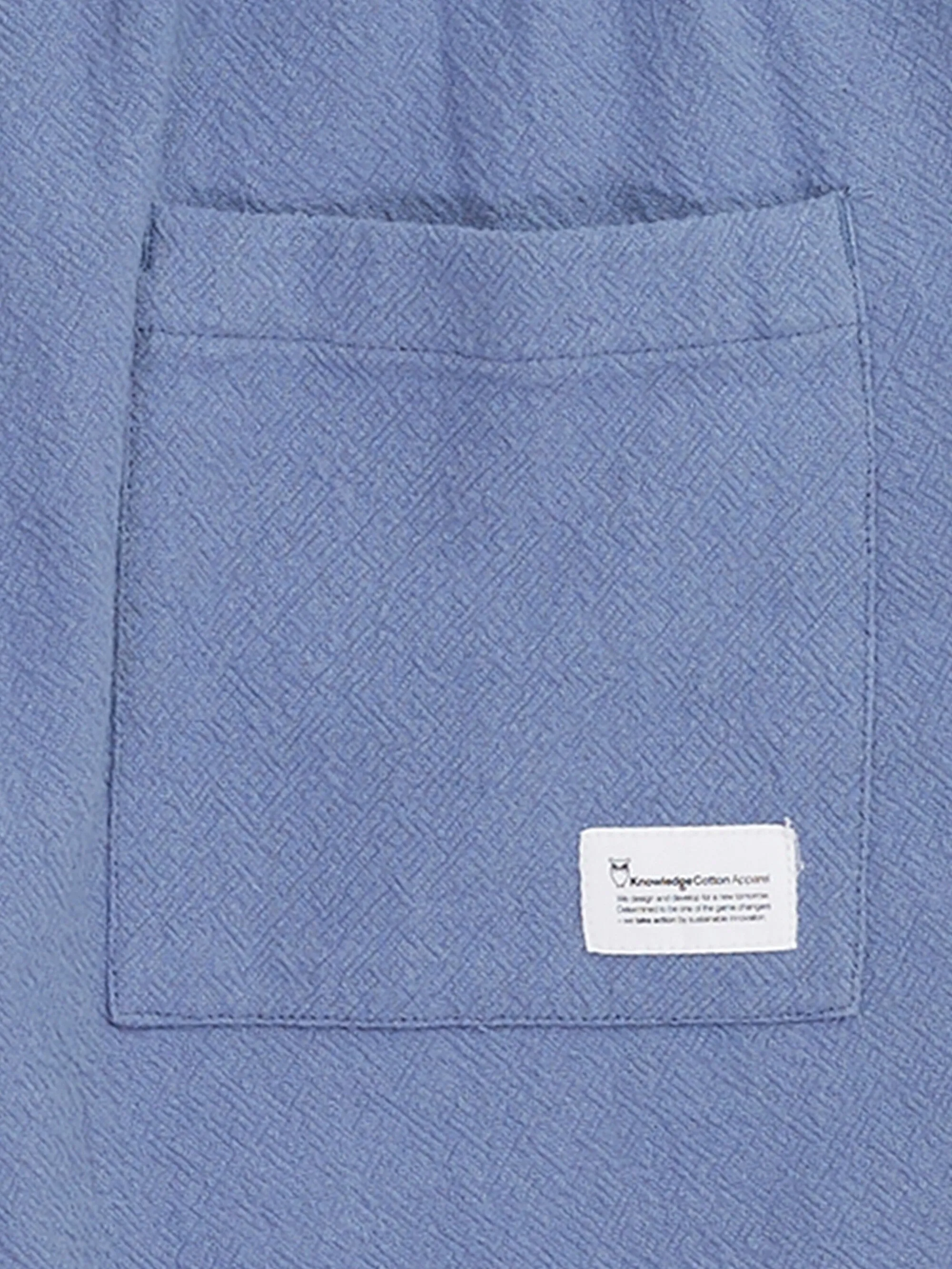 Loose crushed cotton shorts - GOTS/Vegan - Moonlight Blue Knowledge Cotton