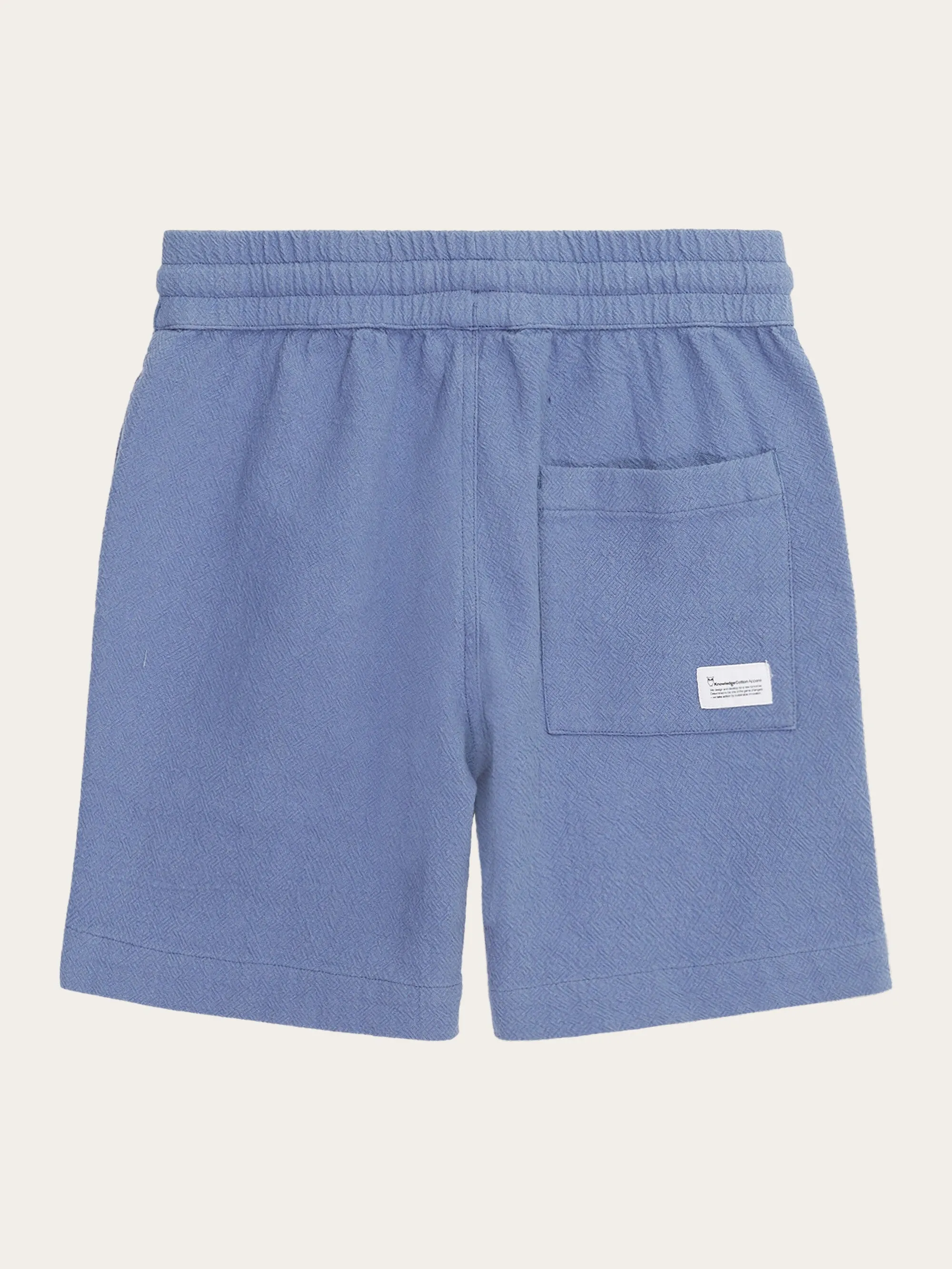 Loose crushed cotton shorts - GOTS/Vegan - Moonlight Blue Knowledge Cotton