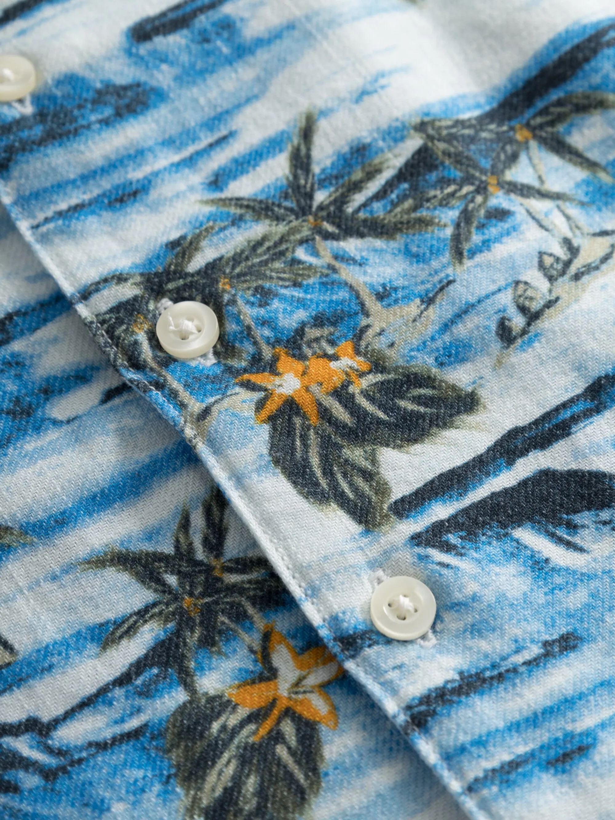 Loose fit AOP short sleeved shirt - AOP Knowledge Cotton