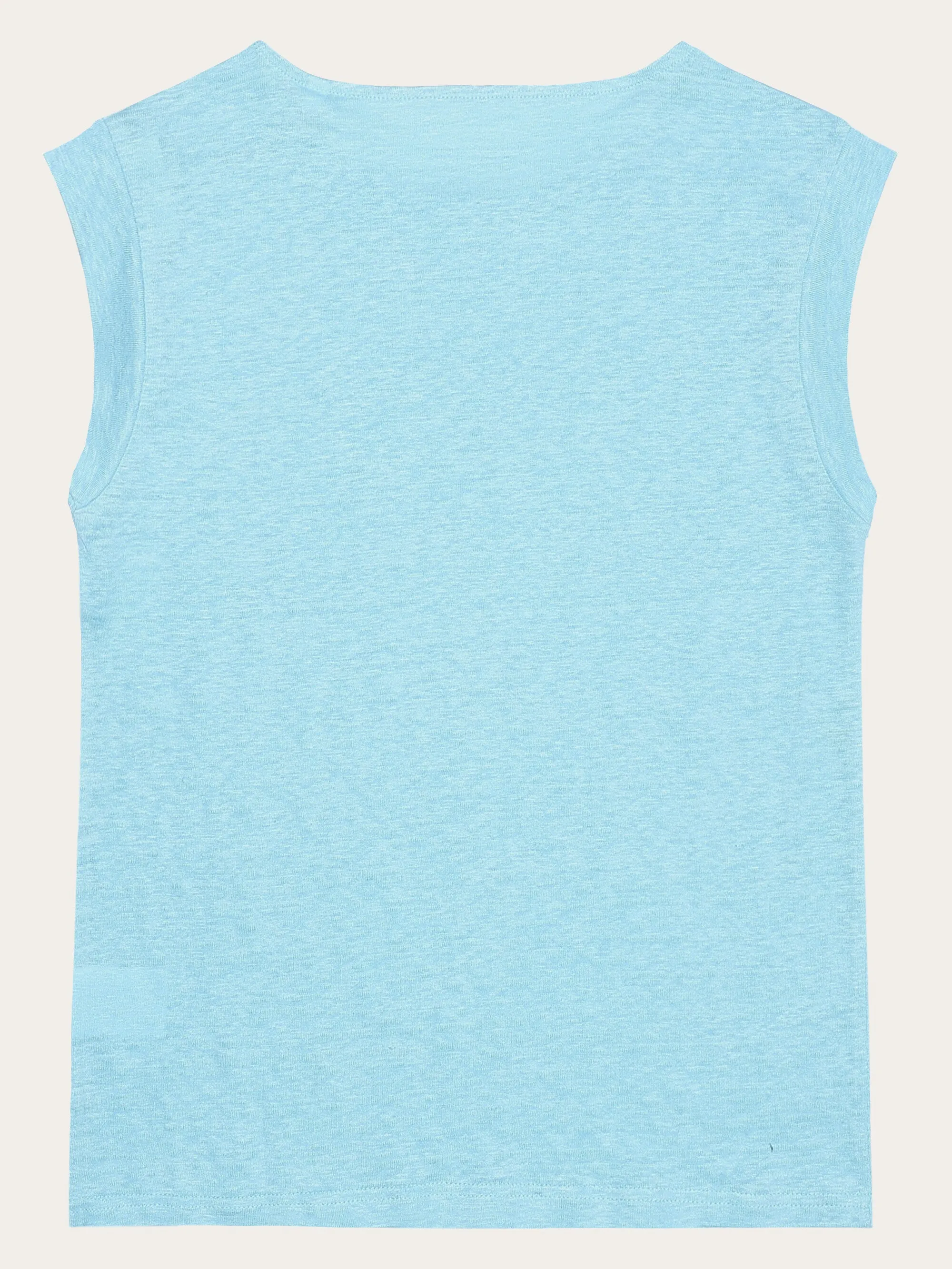 Loose fold up linen t-shirt - Aqua-Esque Knowledge Cotton