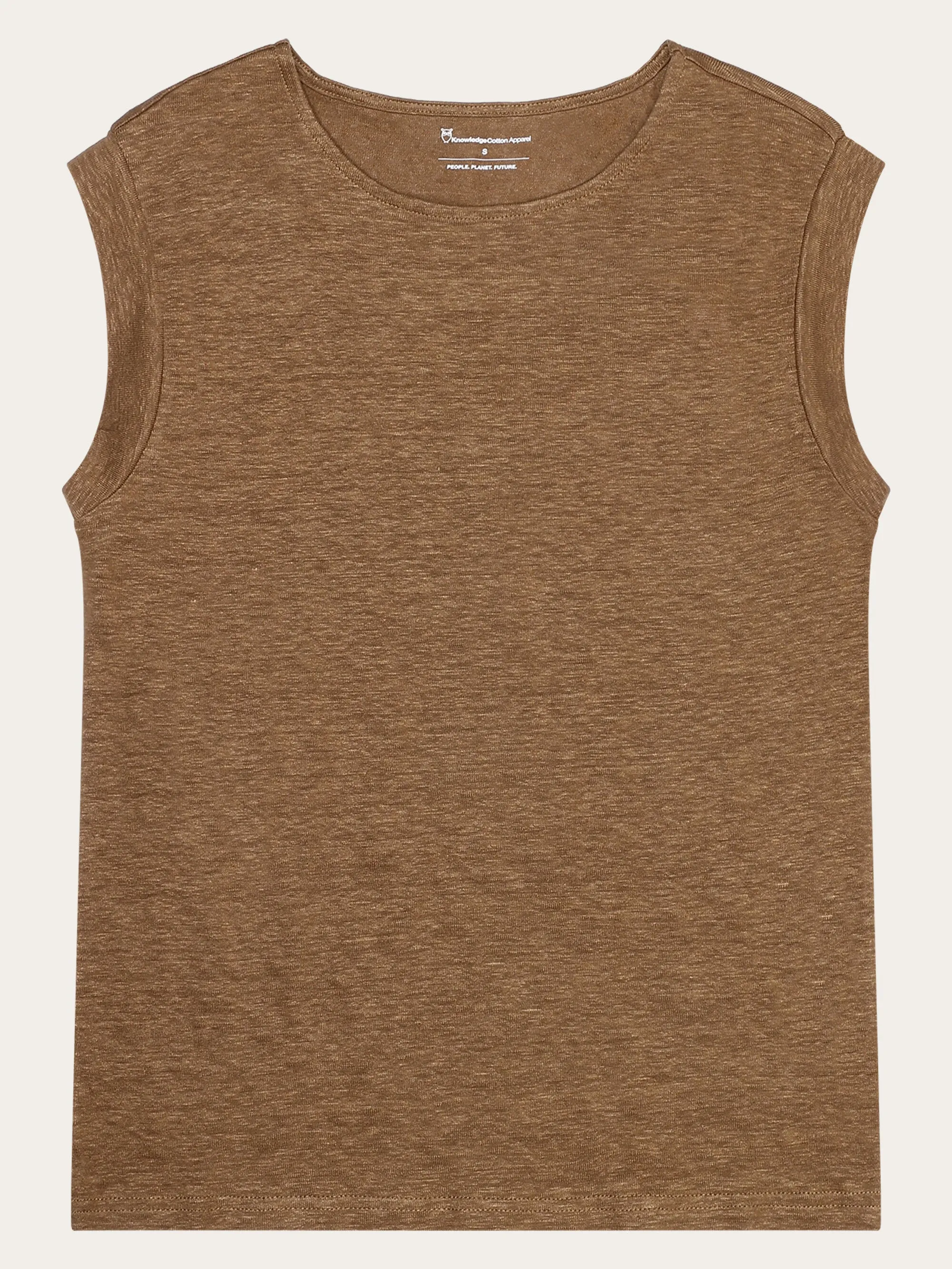 Loose fold up linen t-shirt - Tuffet Knowledge Cotton