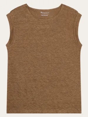 Loose fold up linen t-shirt - Tuffet Knowledge Cotton