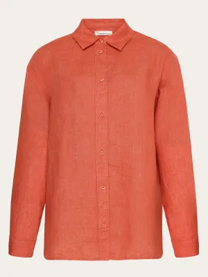 Loose linen long sleeved shirt - GOTS/Vegan - Langoustino Knowledge Cotton