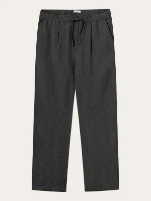 Loose linen pant - Black Jet Knowledge Cotton
