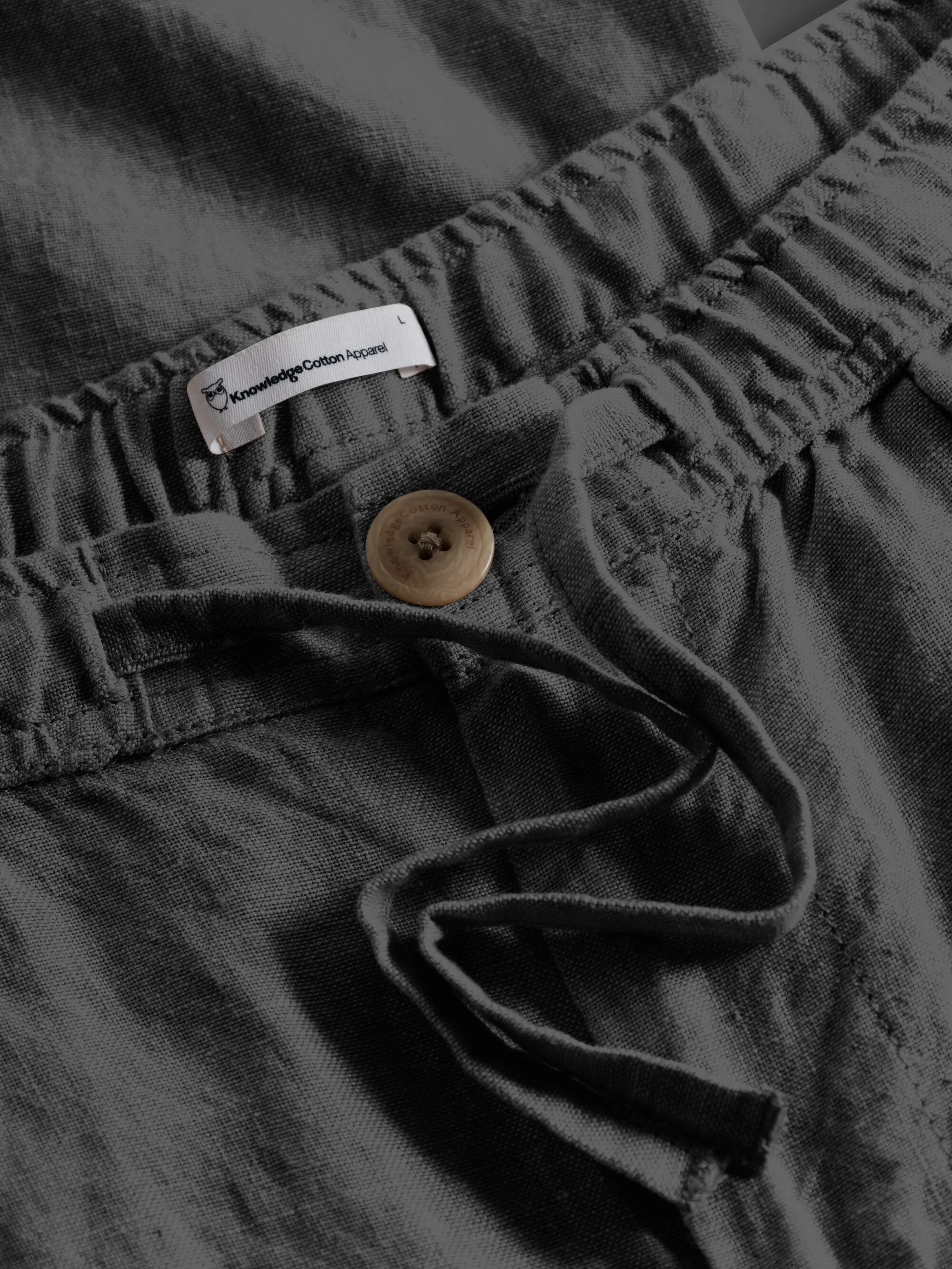 Loose linen pant - Black Jet Knowledge Cotton