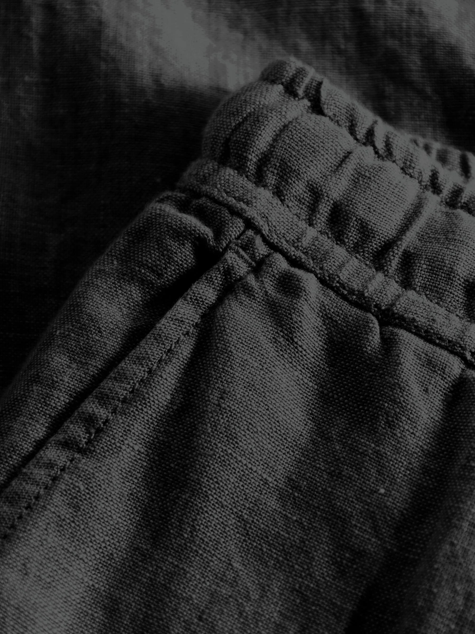 Loose linen pant - Black Jet Knowledge Cotton