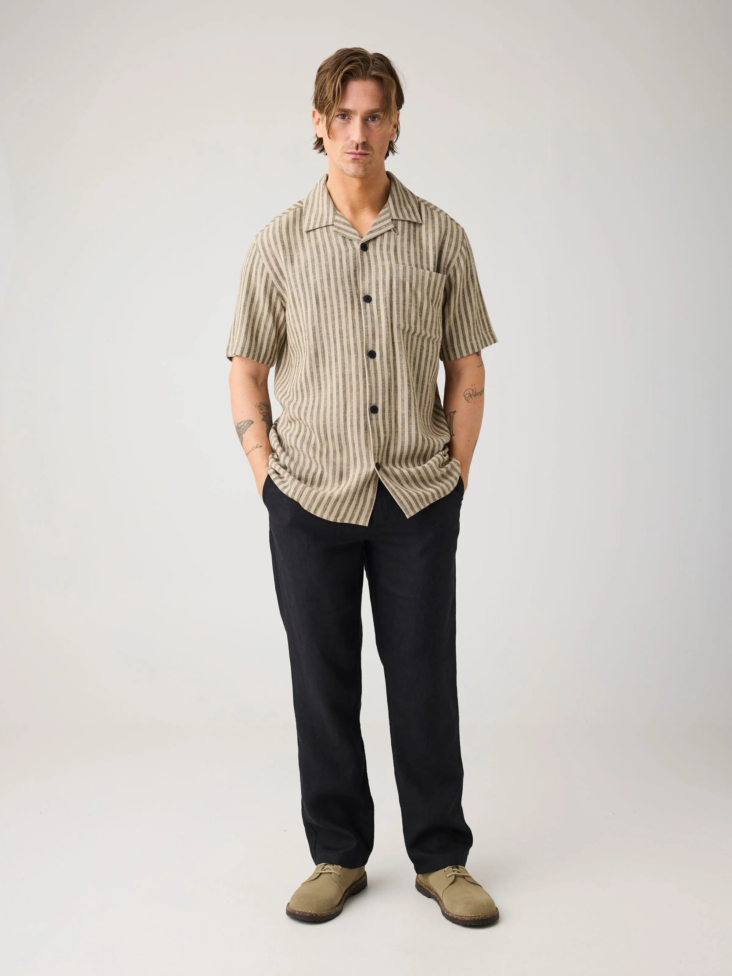 Loose linen pant - Black Jet Knowledge Cotton