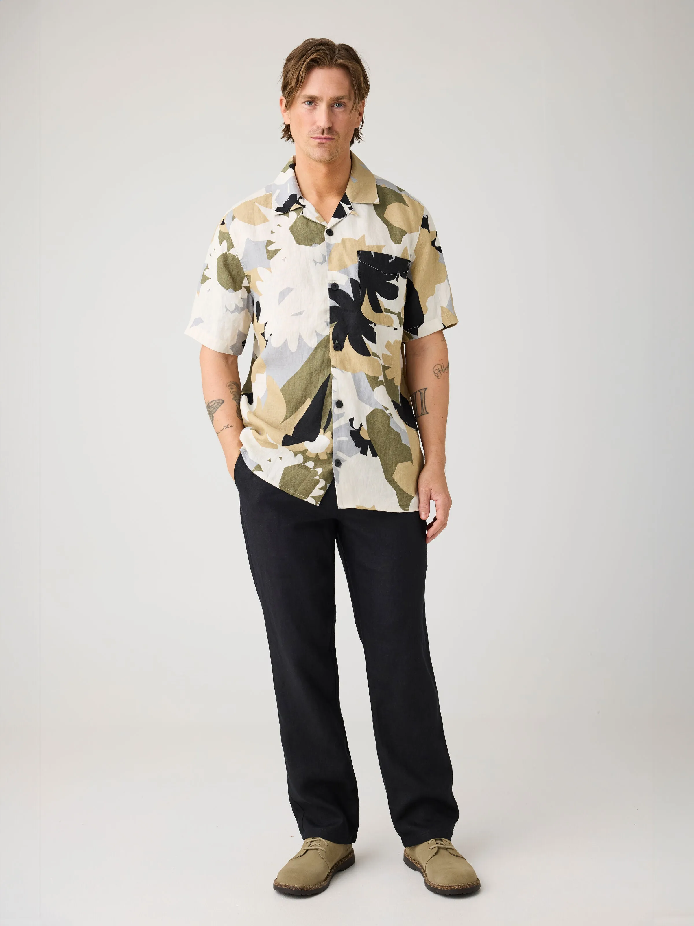 Loose linen pant - Black Jet Knowledge Cotton