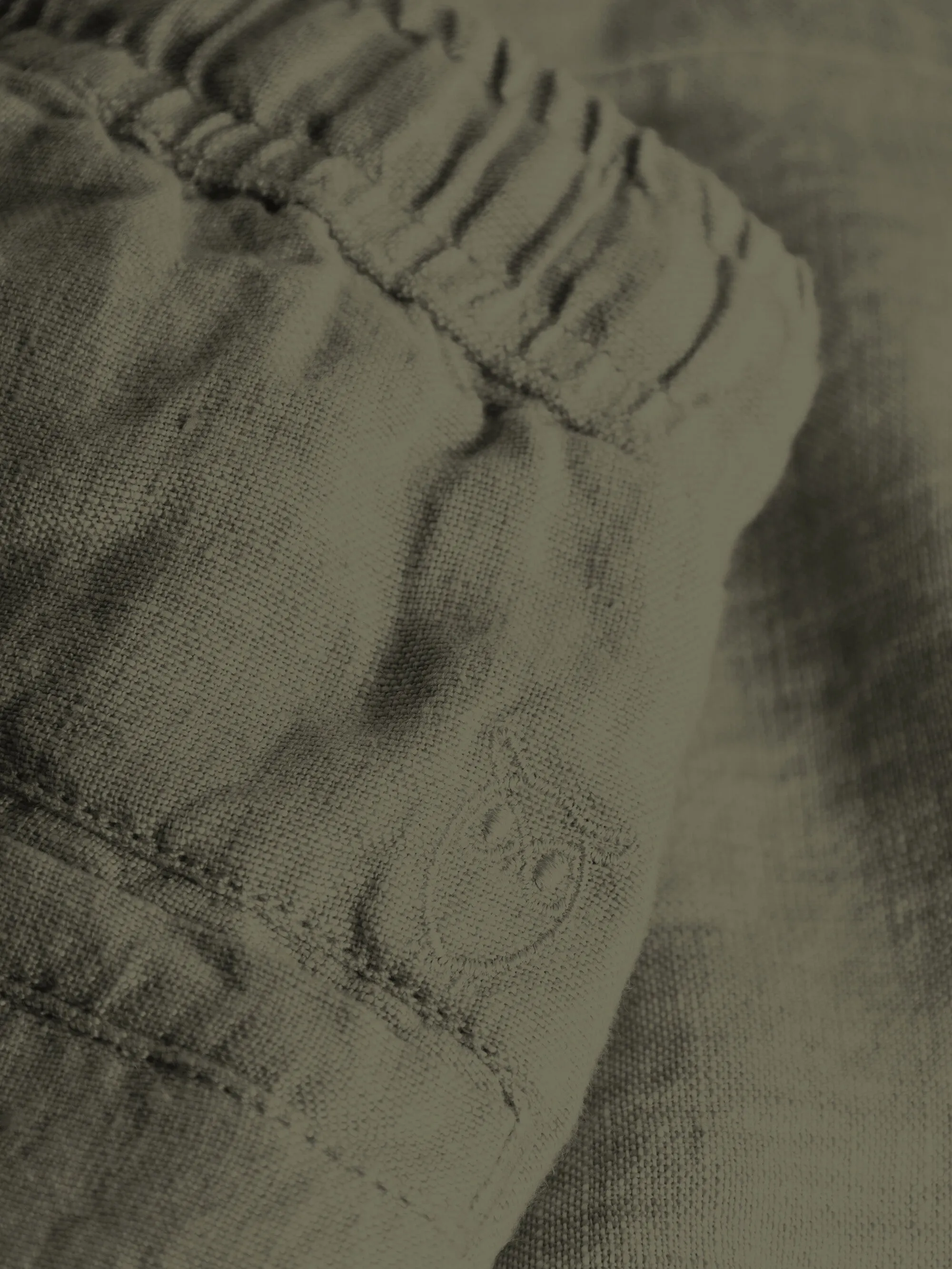Loose linen pant - Burned Olive Knowledge Cotton