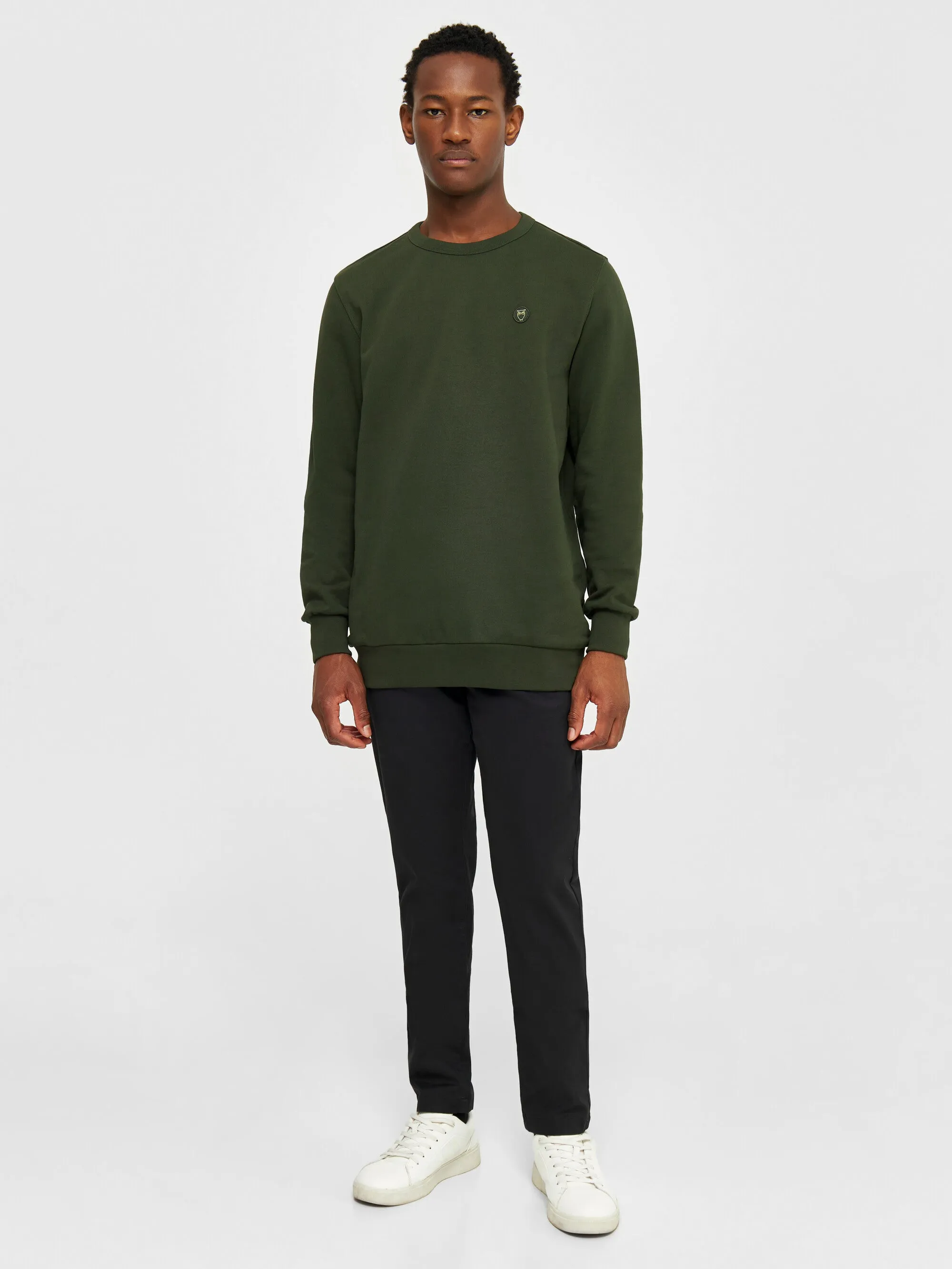 LUCA slim twill chino pants - Black Jet Knowledge Cotton