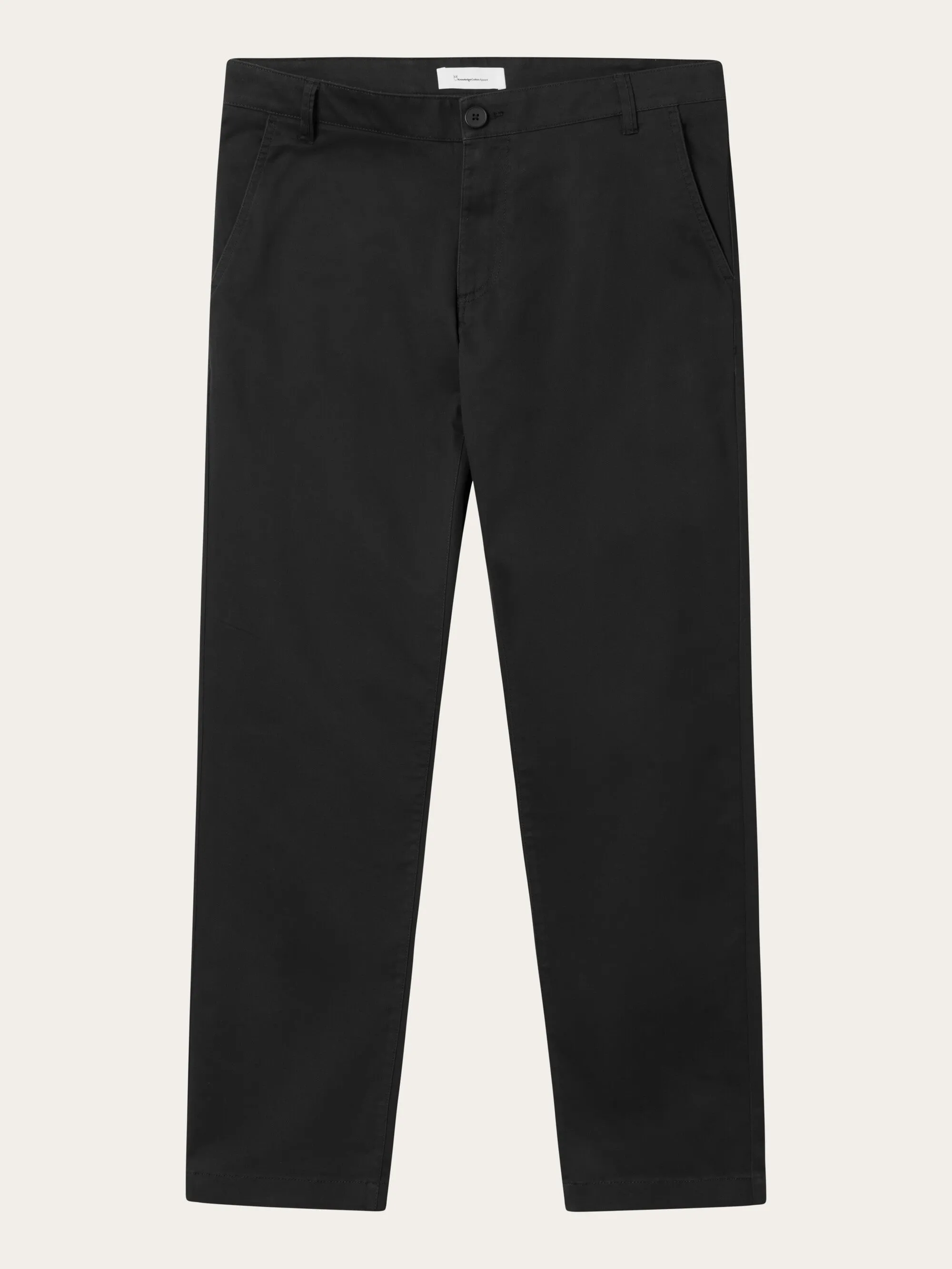 LUCA slim twill chino pants - Black Jet Knowledge Cotton