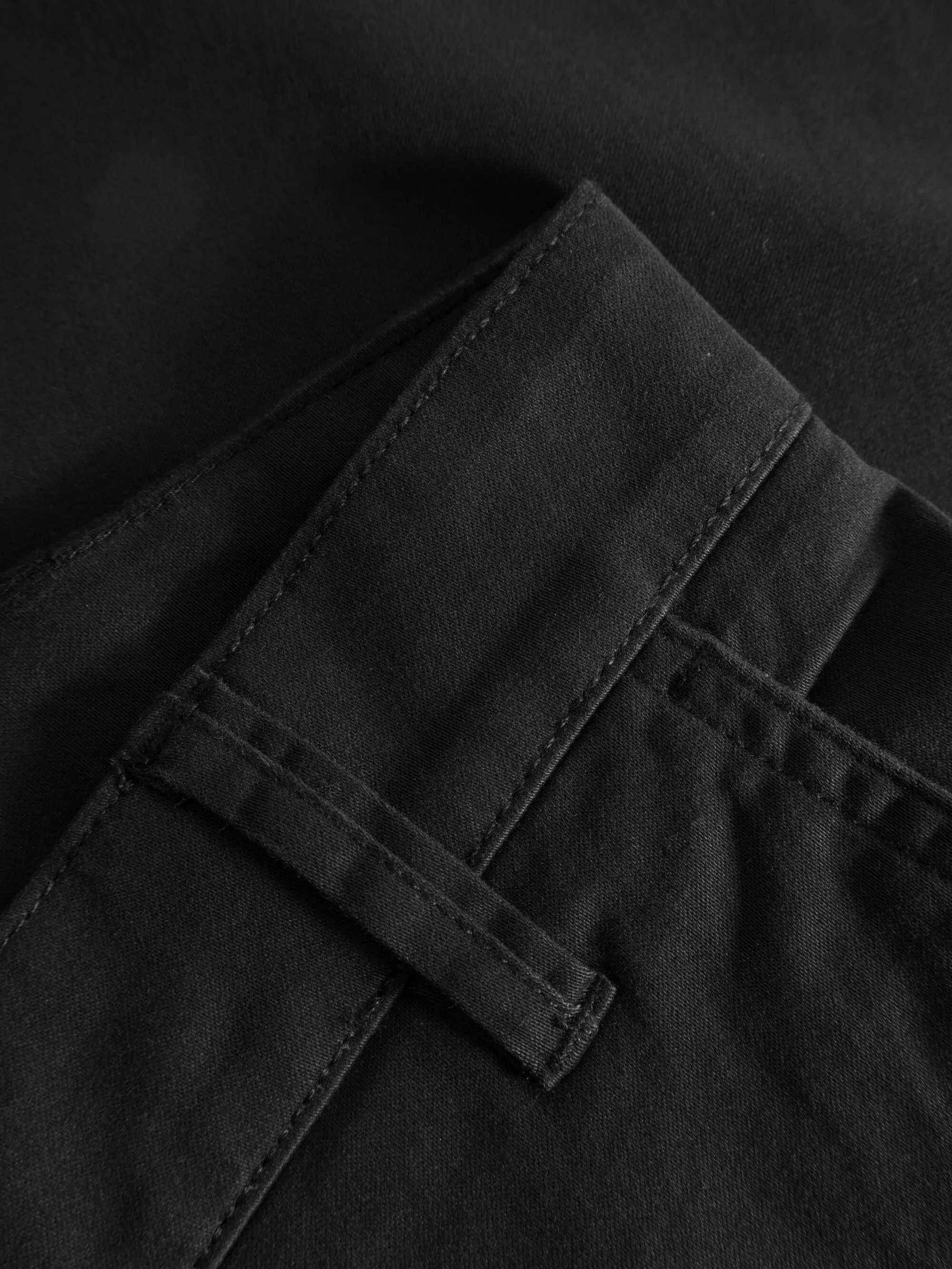 LUCA slim twill chino pants - Black Jet Knowledge Cotton