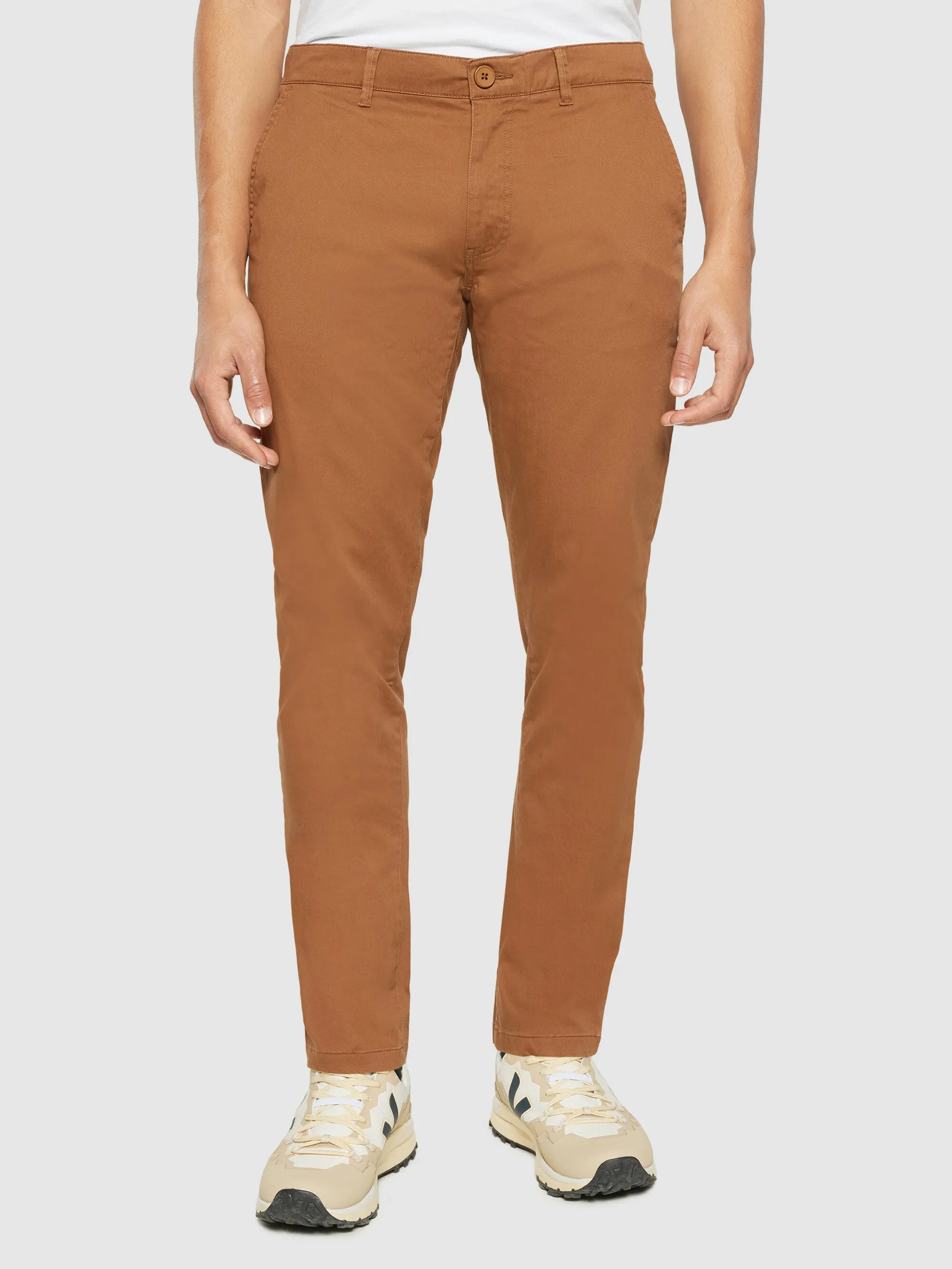 LUCA slim twill chino pants - Dachshund Knowledge Cotton