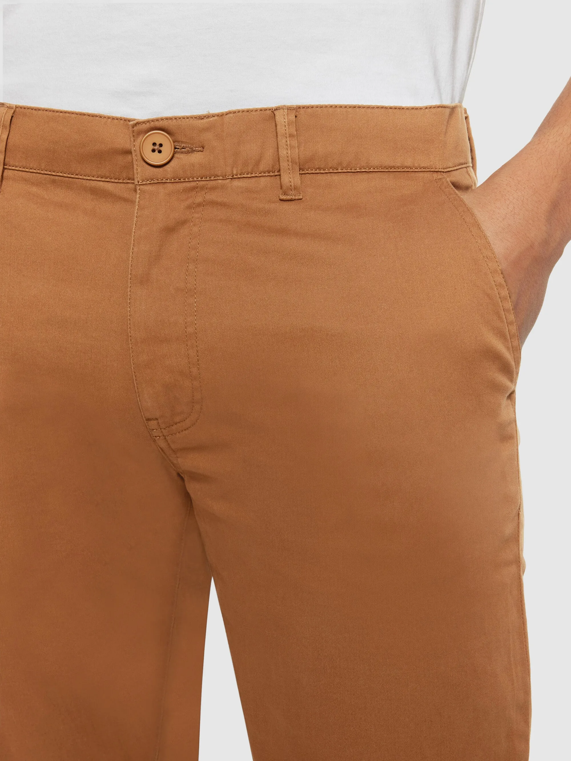 LUCA slim twill chino pants - Dachshund Knowledge Cotton