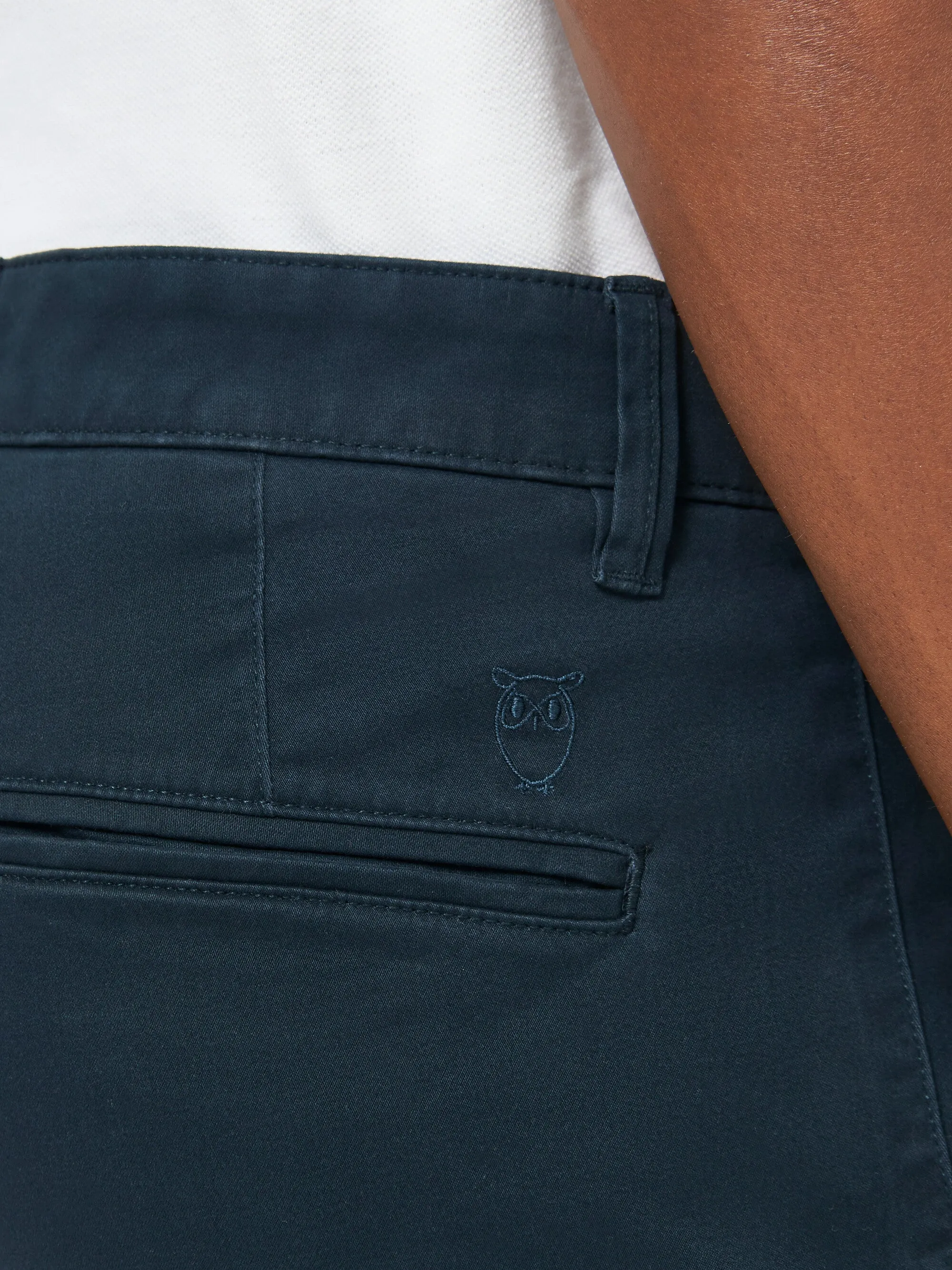 LUCA slim twill chino pants - Total Eclipse Knowledge Cotton