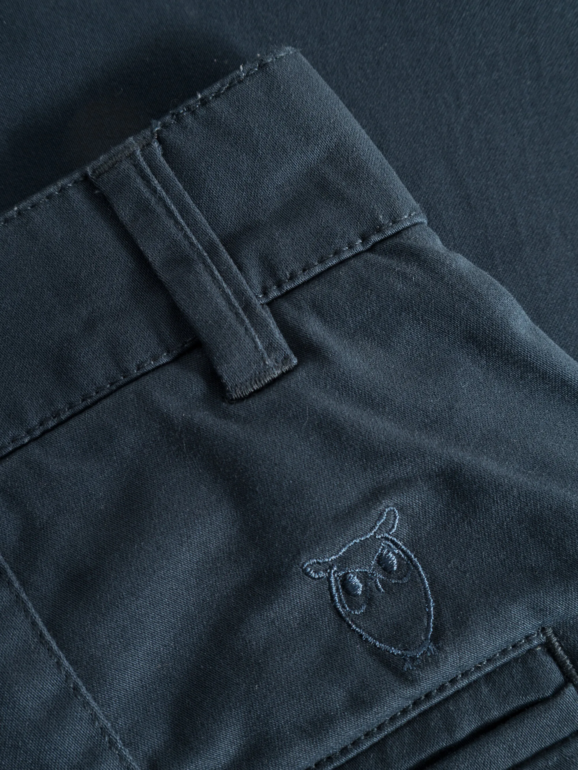 LUCA slim twill chino pants - Total Eclipse Knowledge Cotton