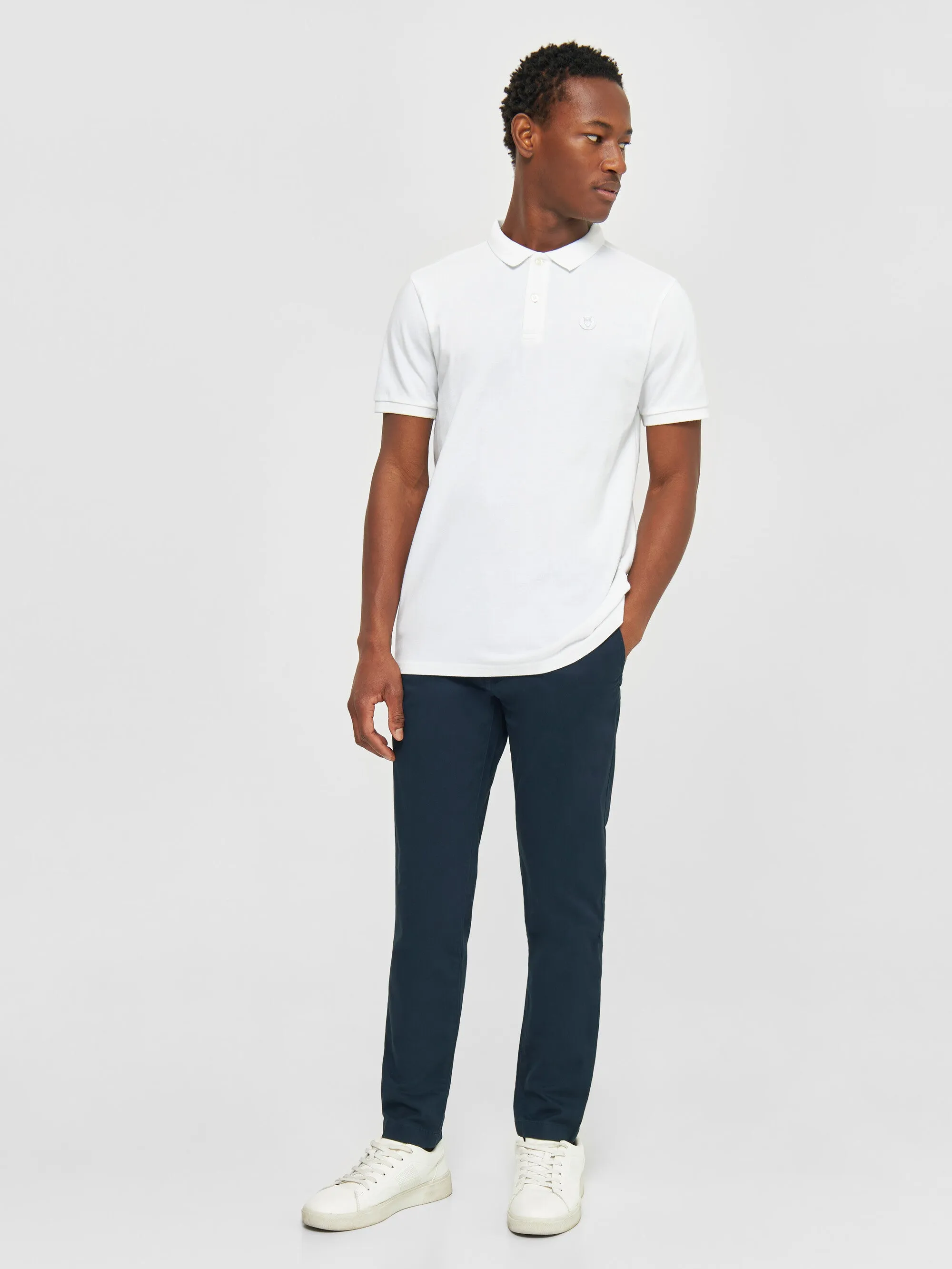 LUCA slim twill chino pants - Total Eclipse Knowledge Cotton