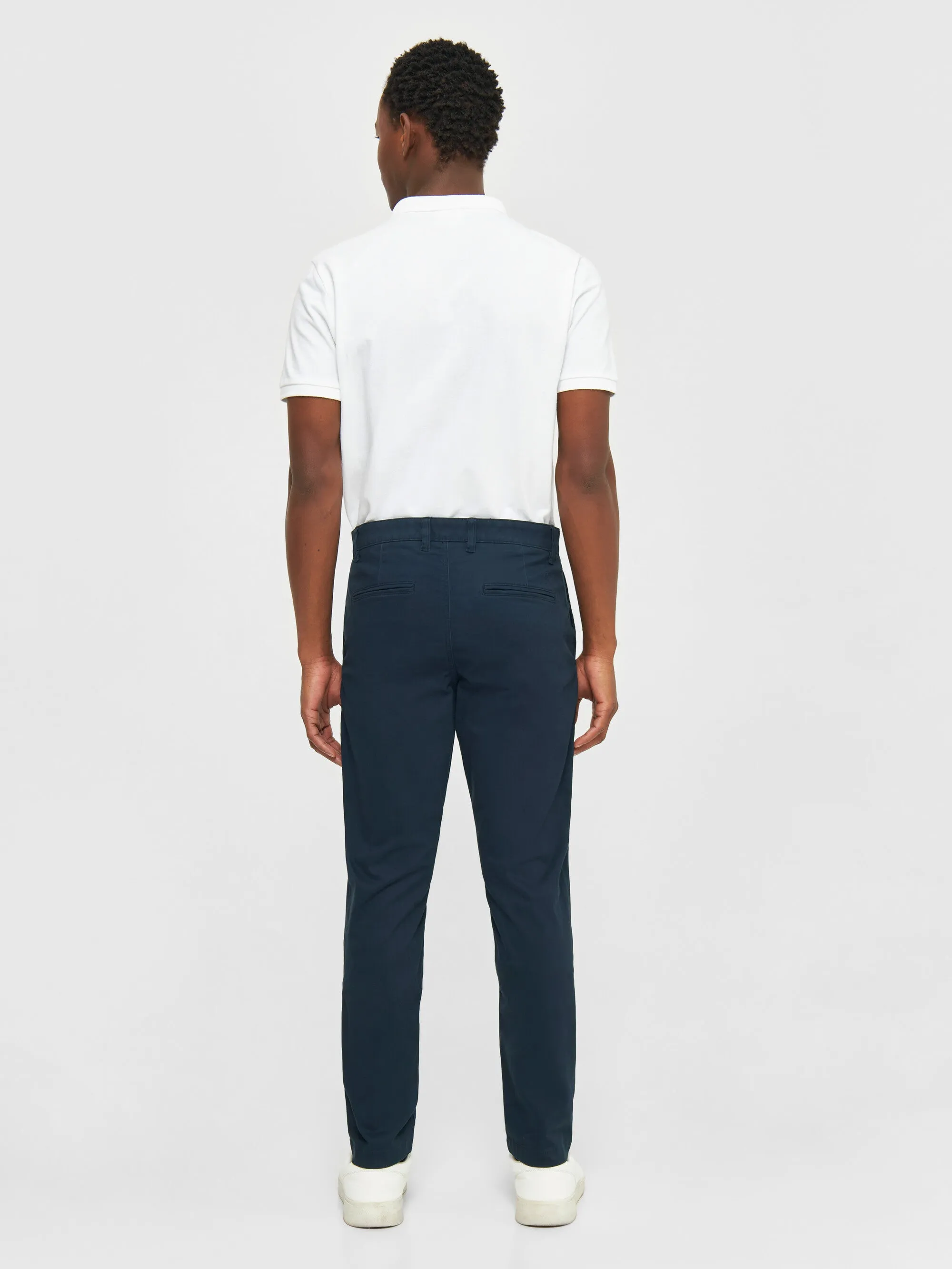 LUCA slim twill chino pants - Total Eclipse Knowledge Cotton