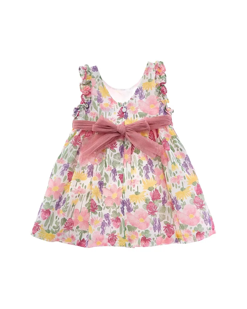 Mayoral Floral Tulle Sash Dress
