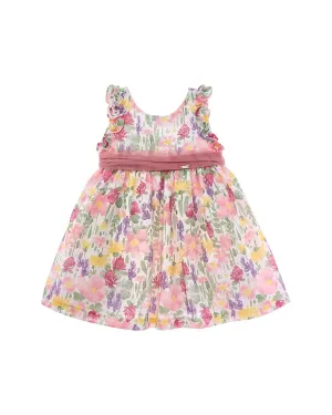 Mayoral Floral Tulle Sash Dress