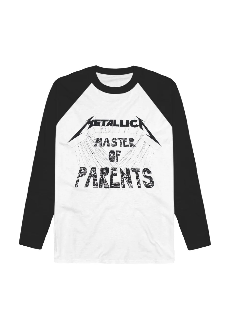 Metallica - Master Of Parents Kids White/Black - Longsleeve