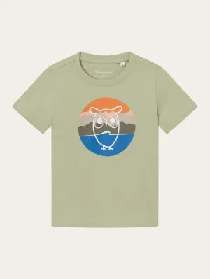 Mountain owl front print t-shirt - Swamp Knowledge Cotton