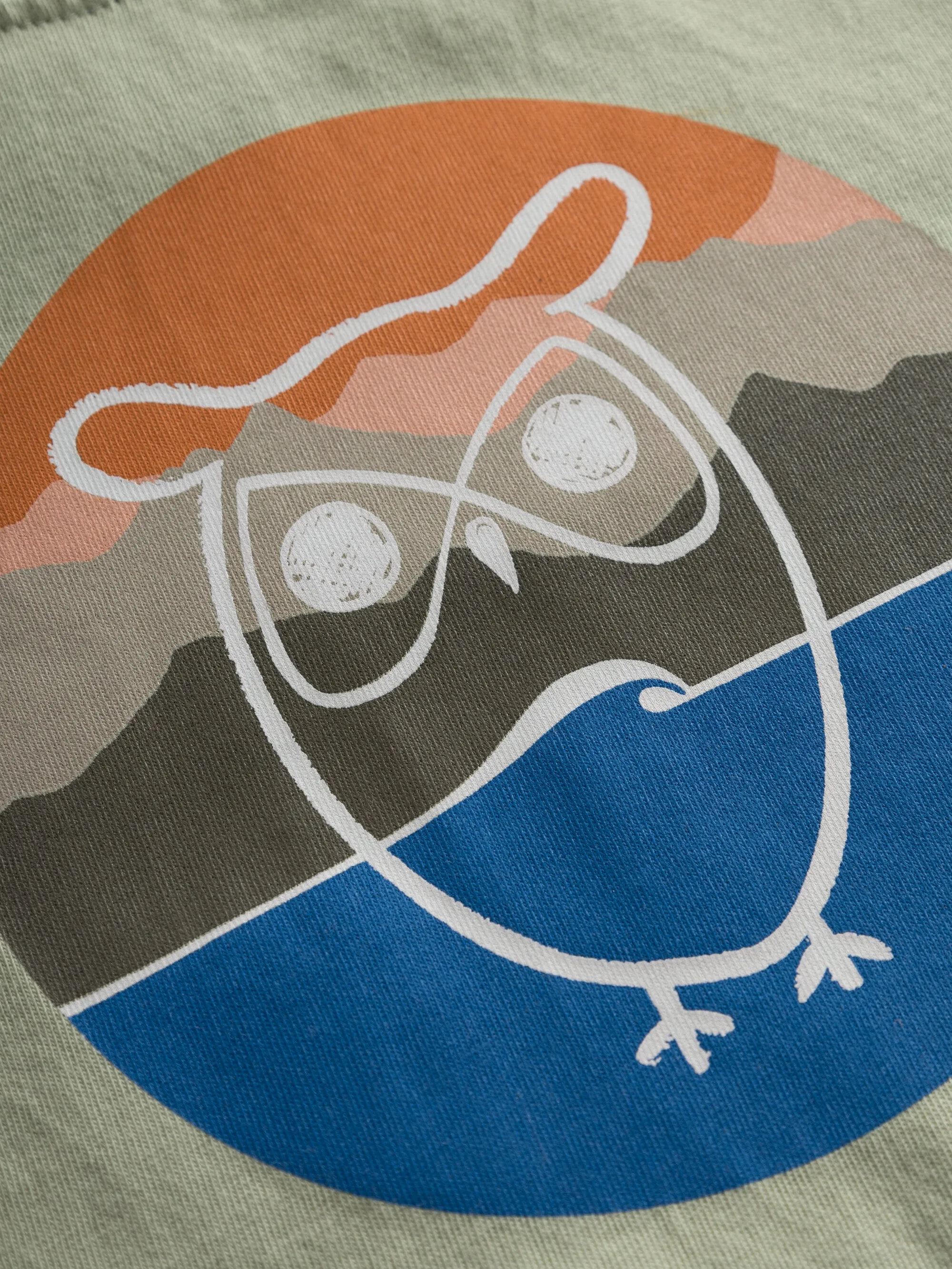 Mountain owl front print t-shirt - Swamp Knowledge Cotton