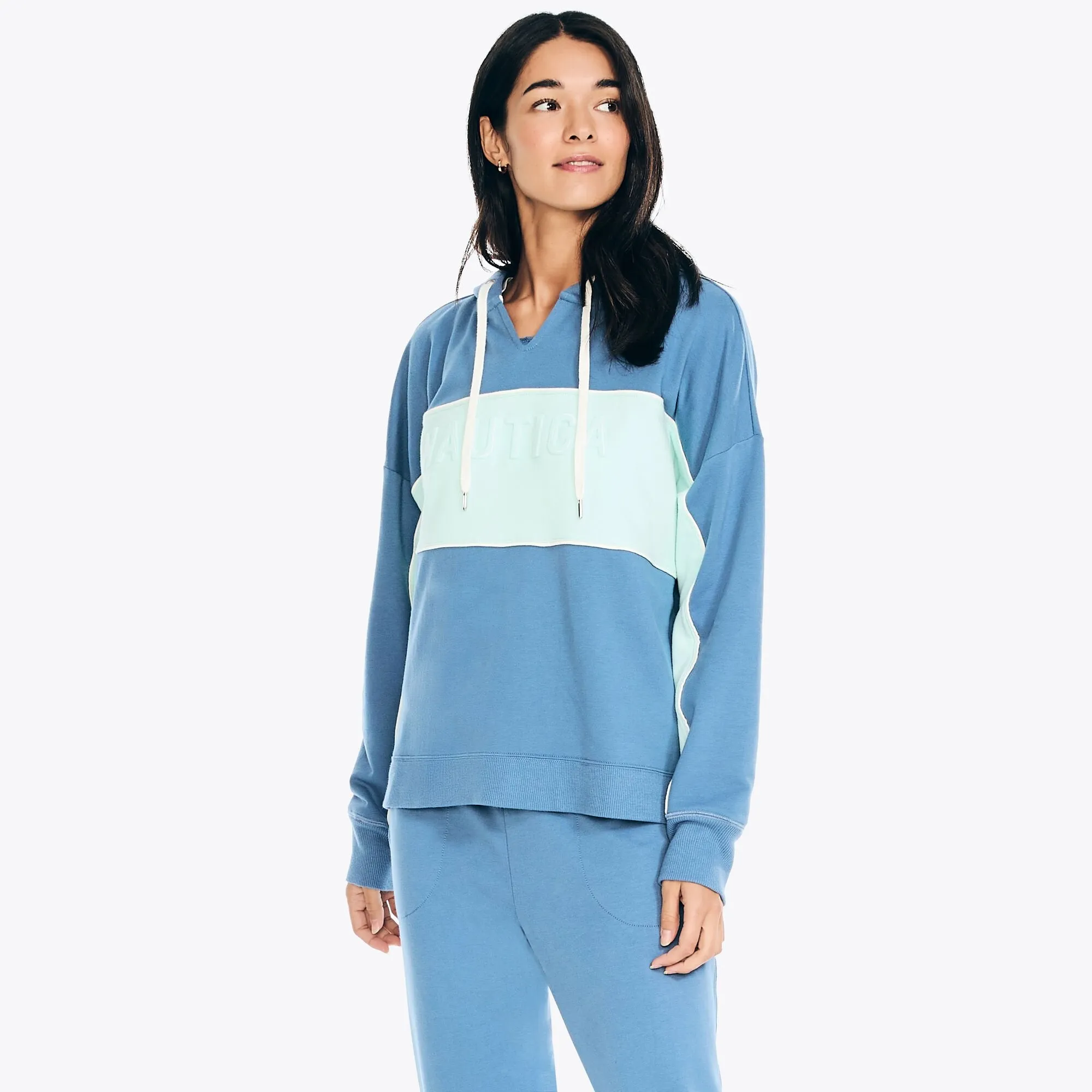 Nautica Womens Logo Pullover Hoodie
