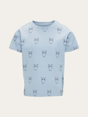 Owl AOP t-shirt - Asley Blue Knowledge Cotton