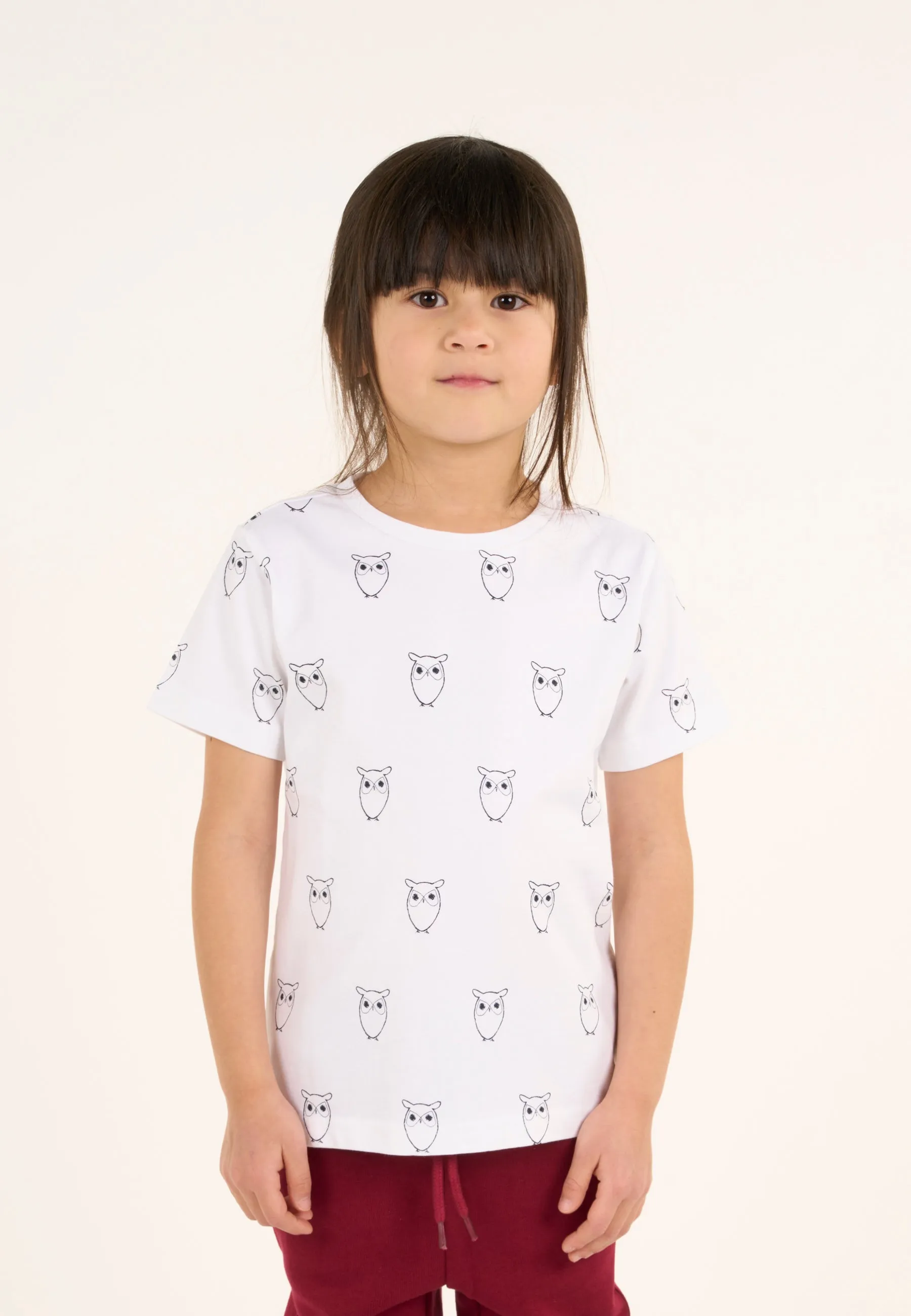 Owl AOP t-shirt - Bright White Knowledge Cotton
