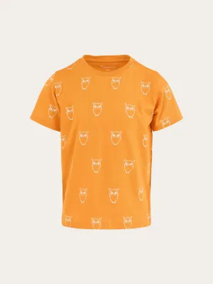 Owl AOP t-shirt - Desert Sun Knowledge Cotton