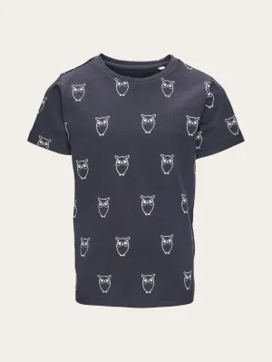 Owl AOP t-shirt - Total Eclipse Knowledge Cotton