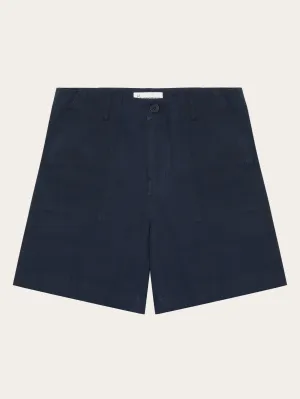 POSEY mid-rise wide slub yarn shorts - GOTS/Vegan - Total Eclipse Knowledge Cotton