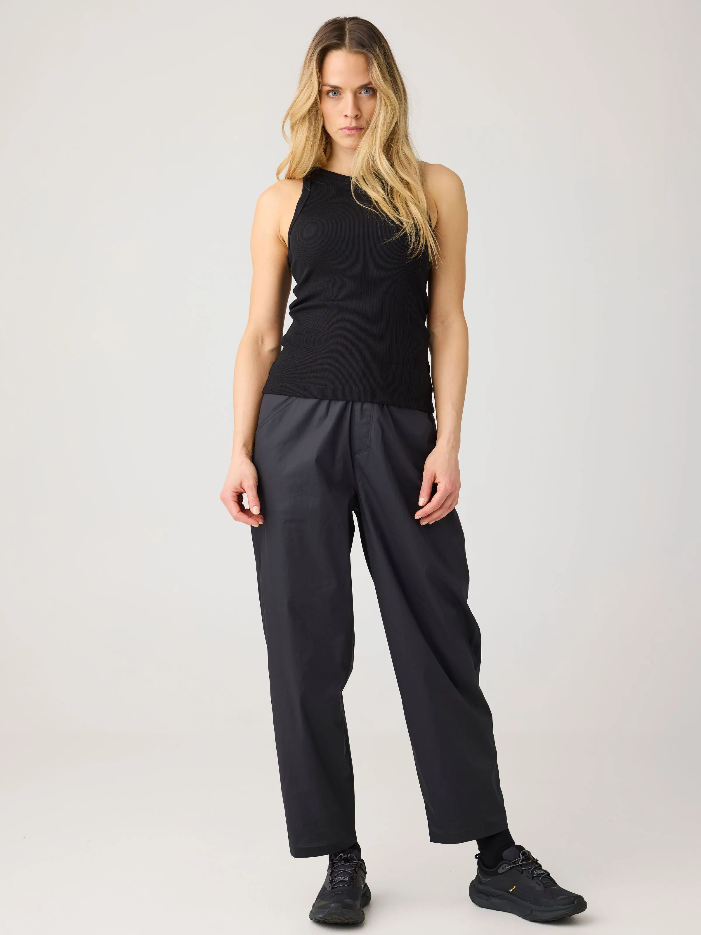 Racer rib top - Black Jet Knowledge Cotton