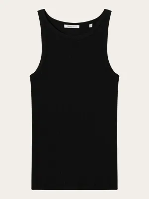 Racer rib top - Black Jet Knowledge Cotton
