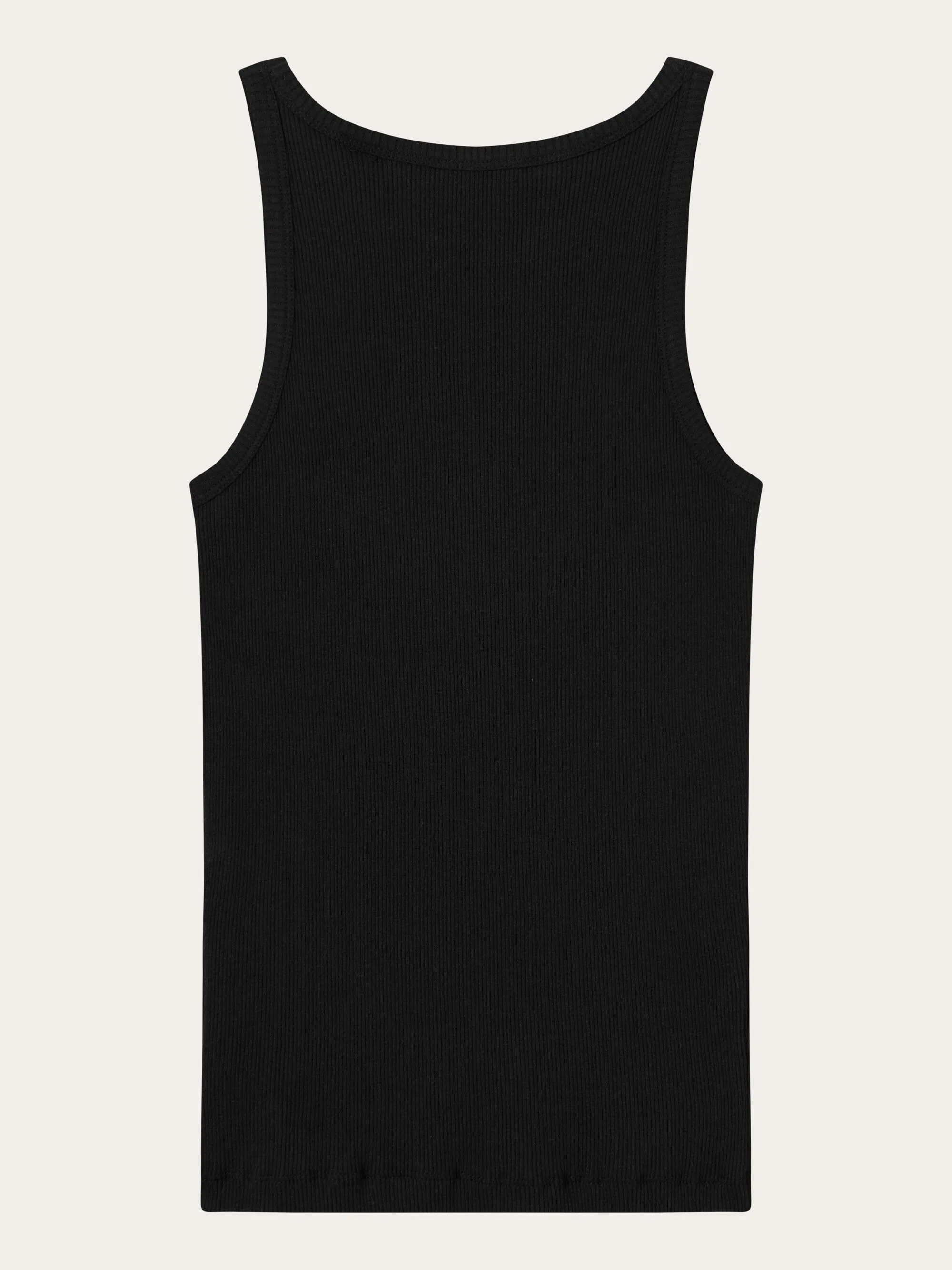 Racer rib top - Black Jet Knowledge Cotton