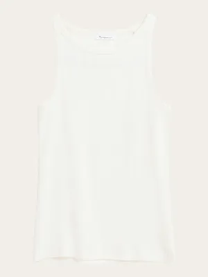Racer rib top - Star White Knowledge Cotton