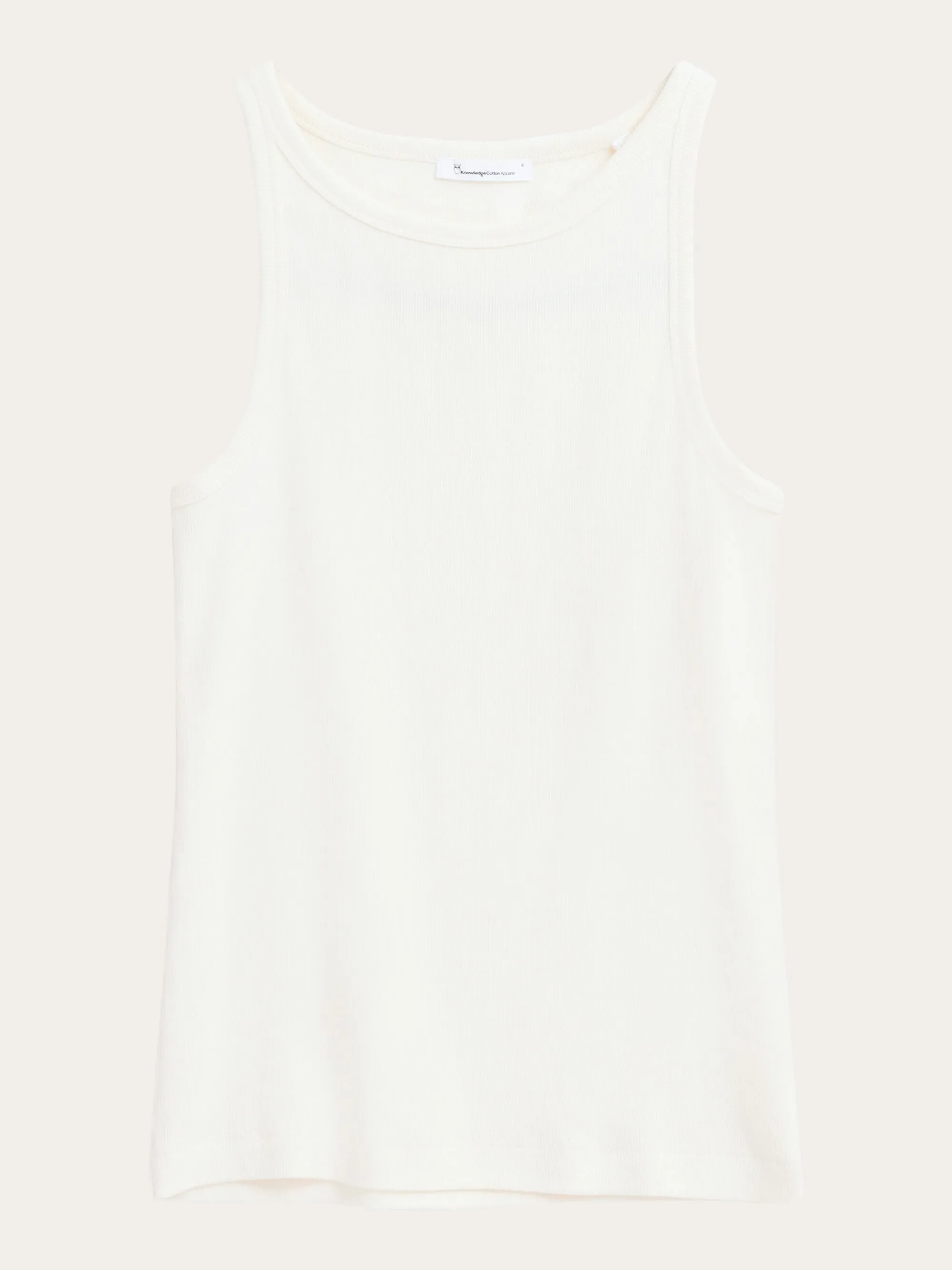 Racer rib top - Star White Knowledge Cotton