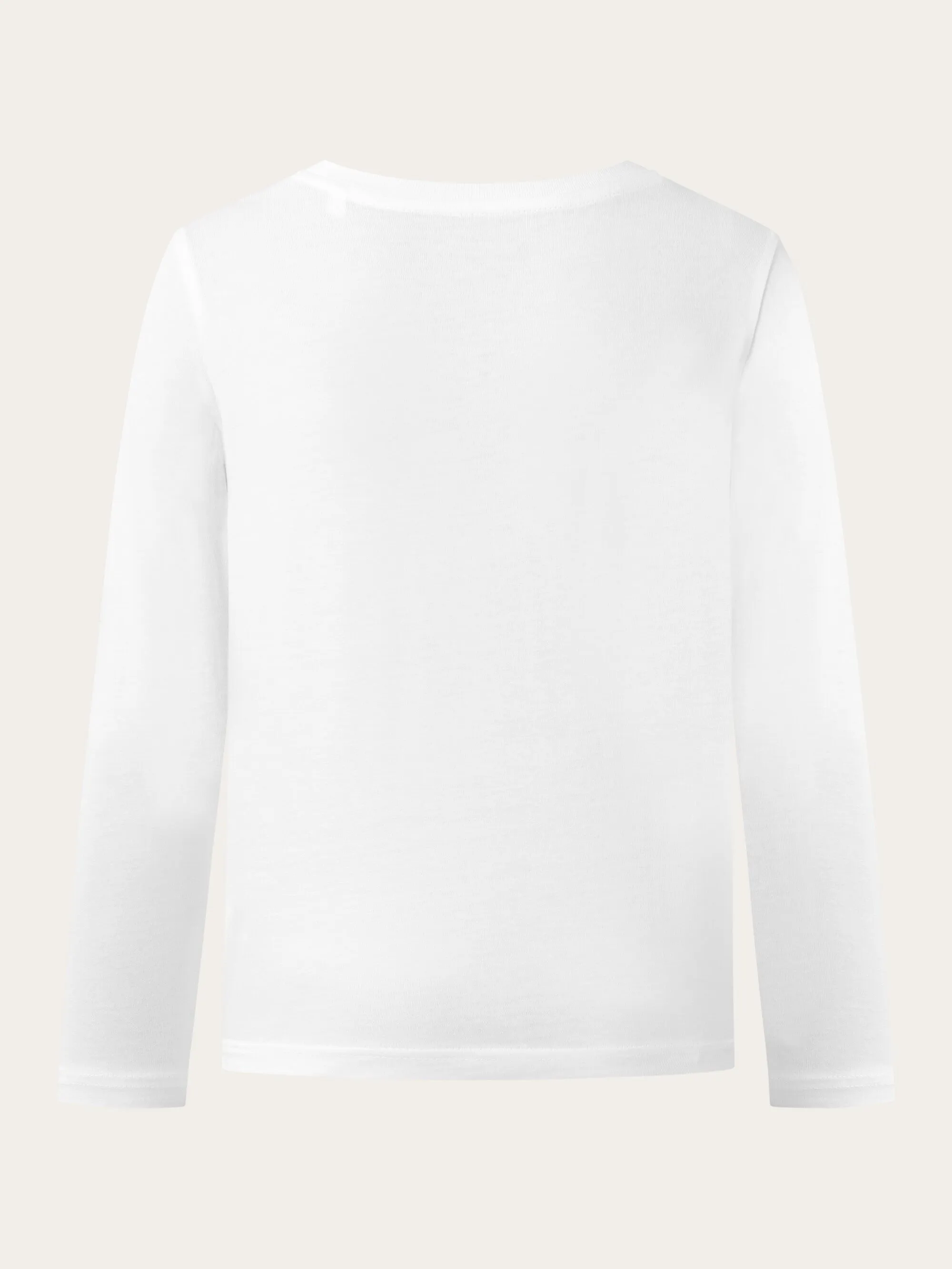 Regular fit badge long sleeved - Bright White Knowledge Cotton