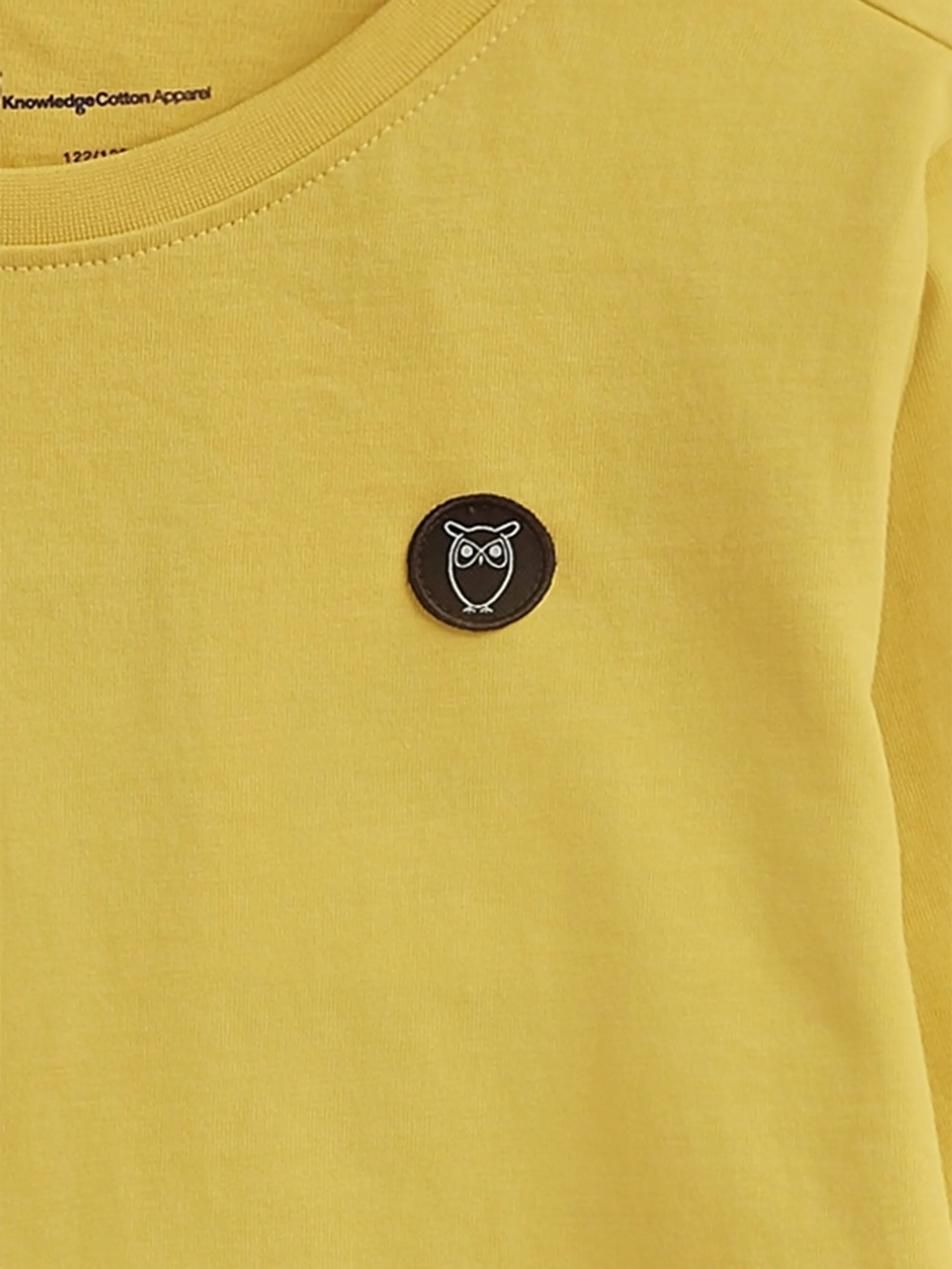 Regular fit badge long sleeved - Misted Yellow Knowledge Cotton