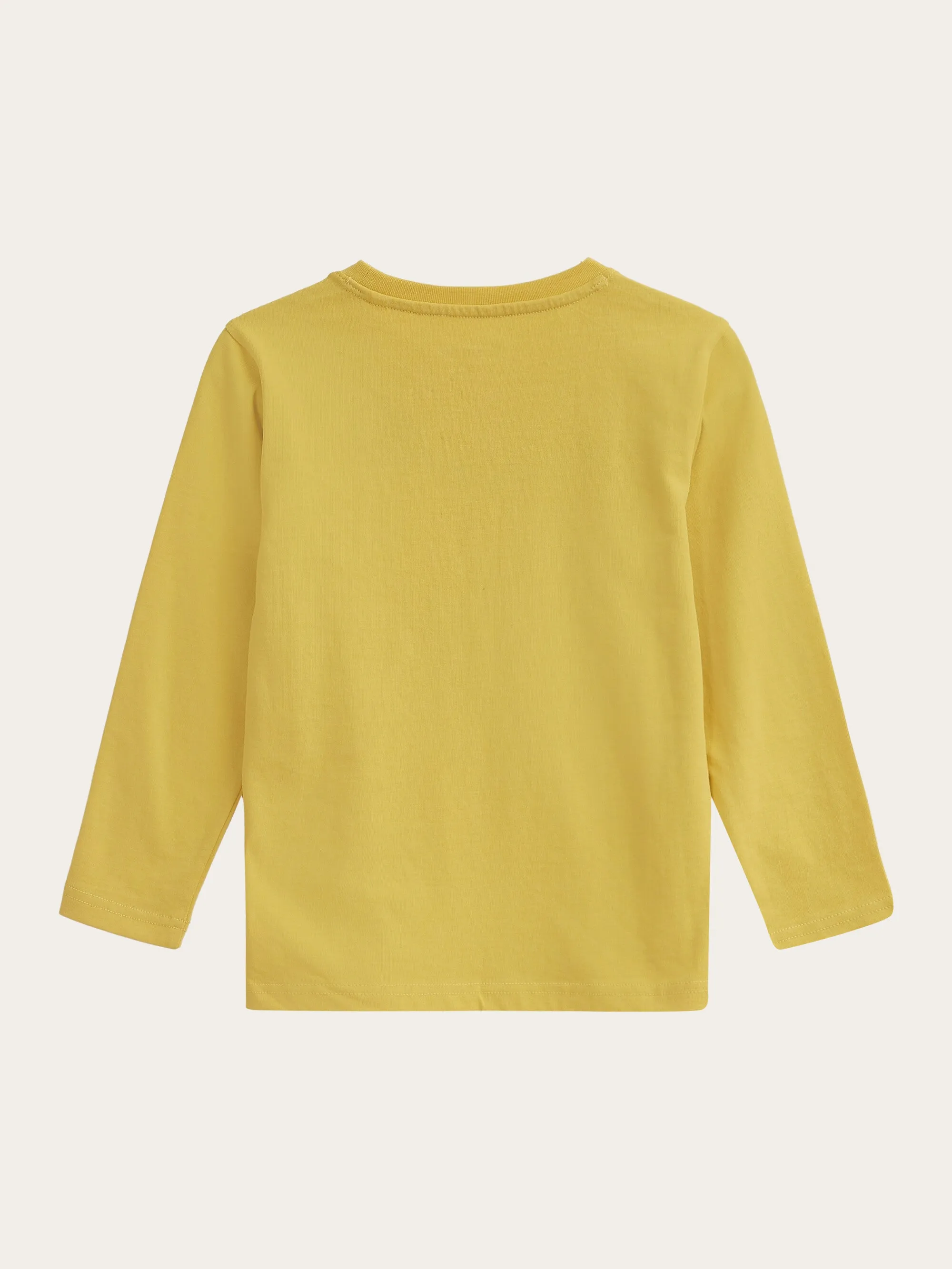 Regular fit badge long sleeved - Misted Yellow Knowledge Cotton