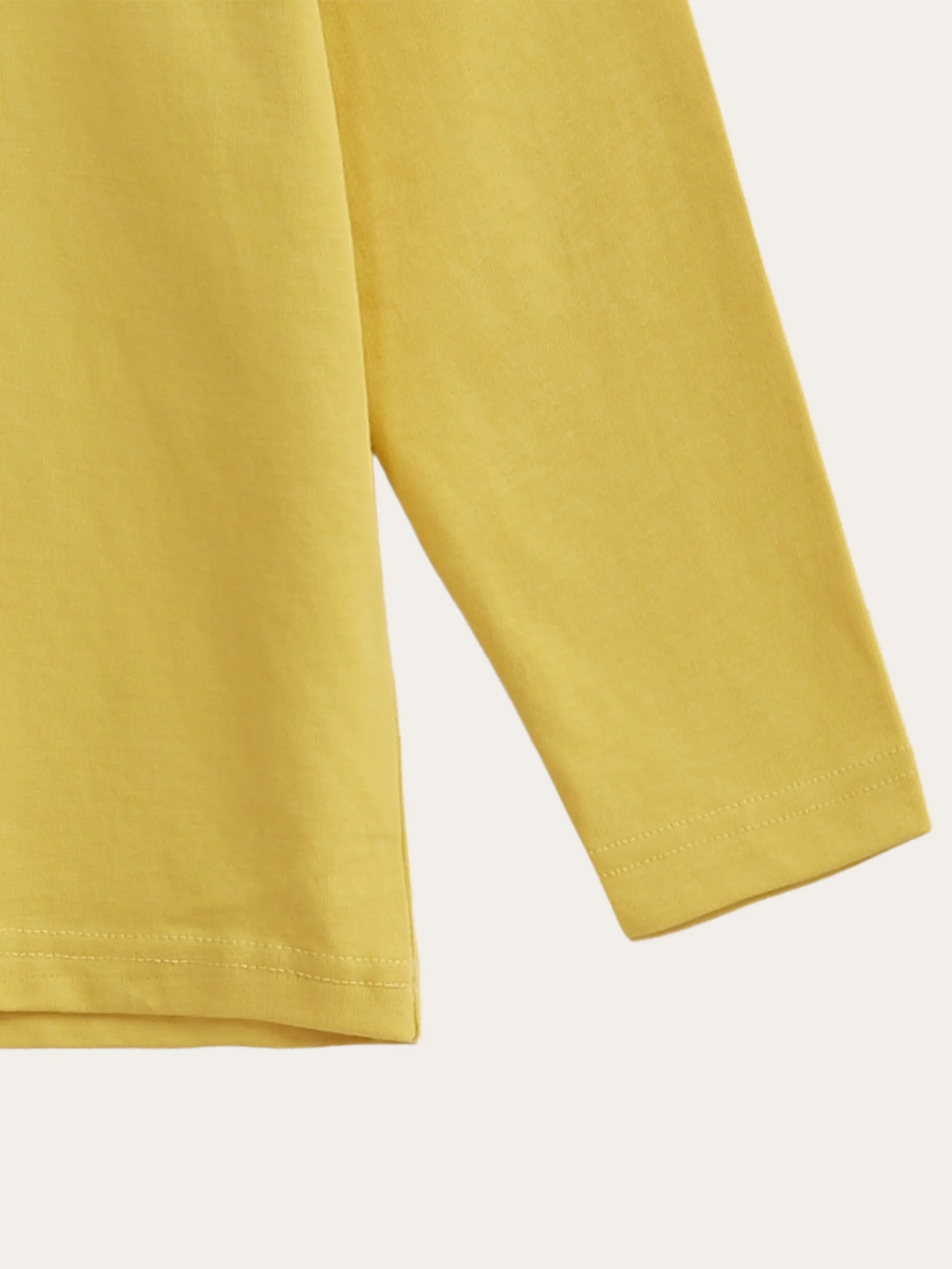 Regular fit badge long sleeved - Misted Yellow Knowledge Cotton