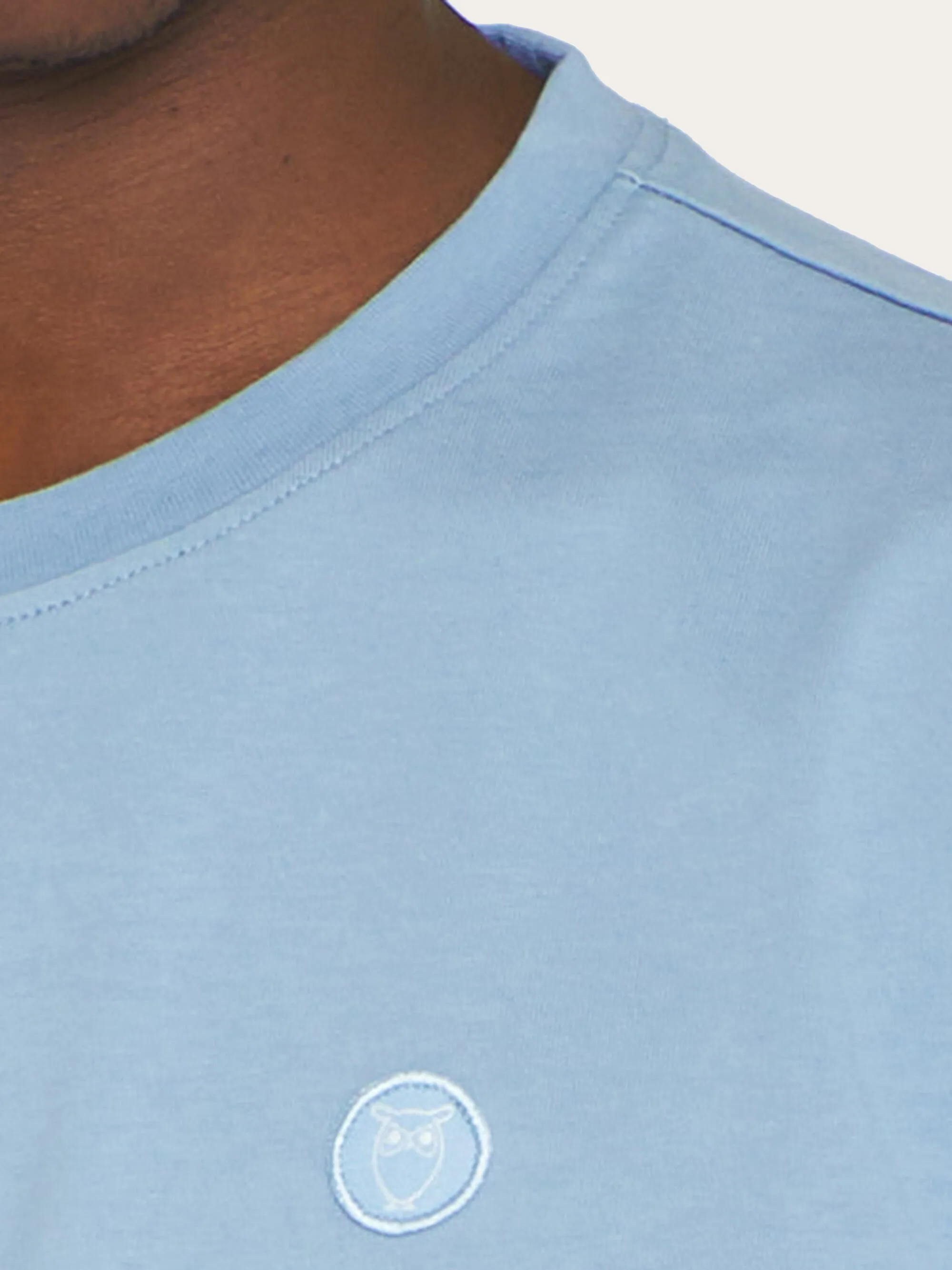 Regular fit Badge t-shirt - Asley Blue Knowledge Cotton
