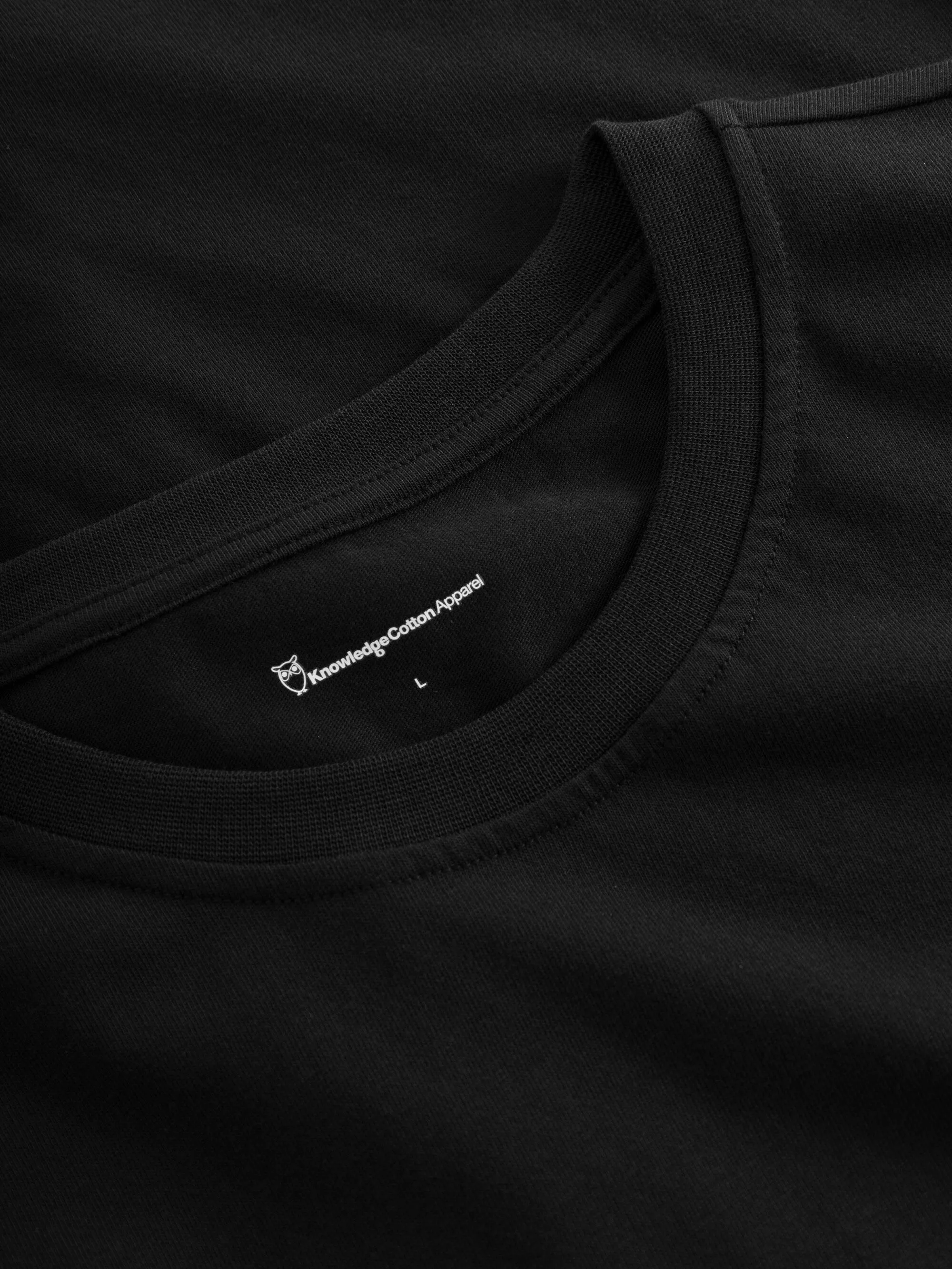 Regular fit Badge t-shirt - Black Jet Knowledge Cotton