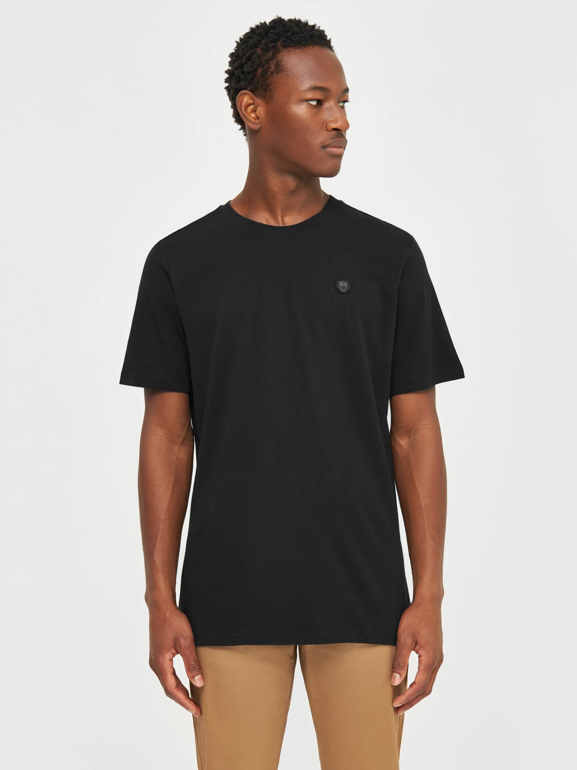 Regular fit Badge t-shirt - Black Jet Knowledge Cotton