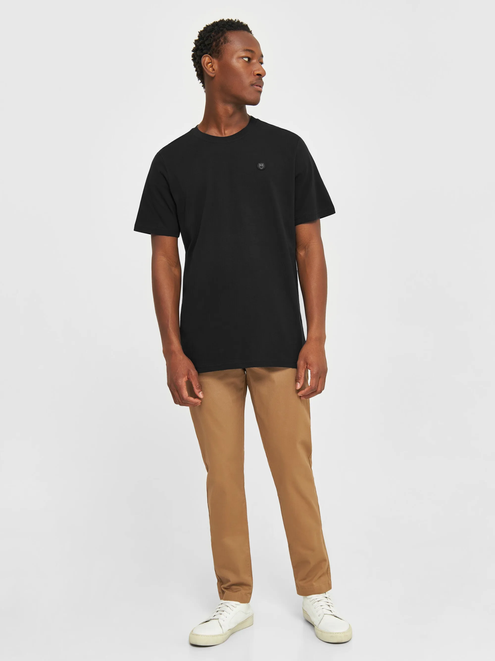 Regular fit Badge t-shirt - Black Jet Knowledge Cotton
